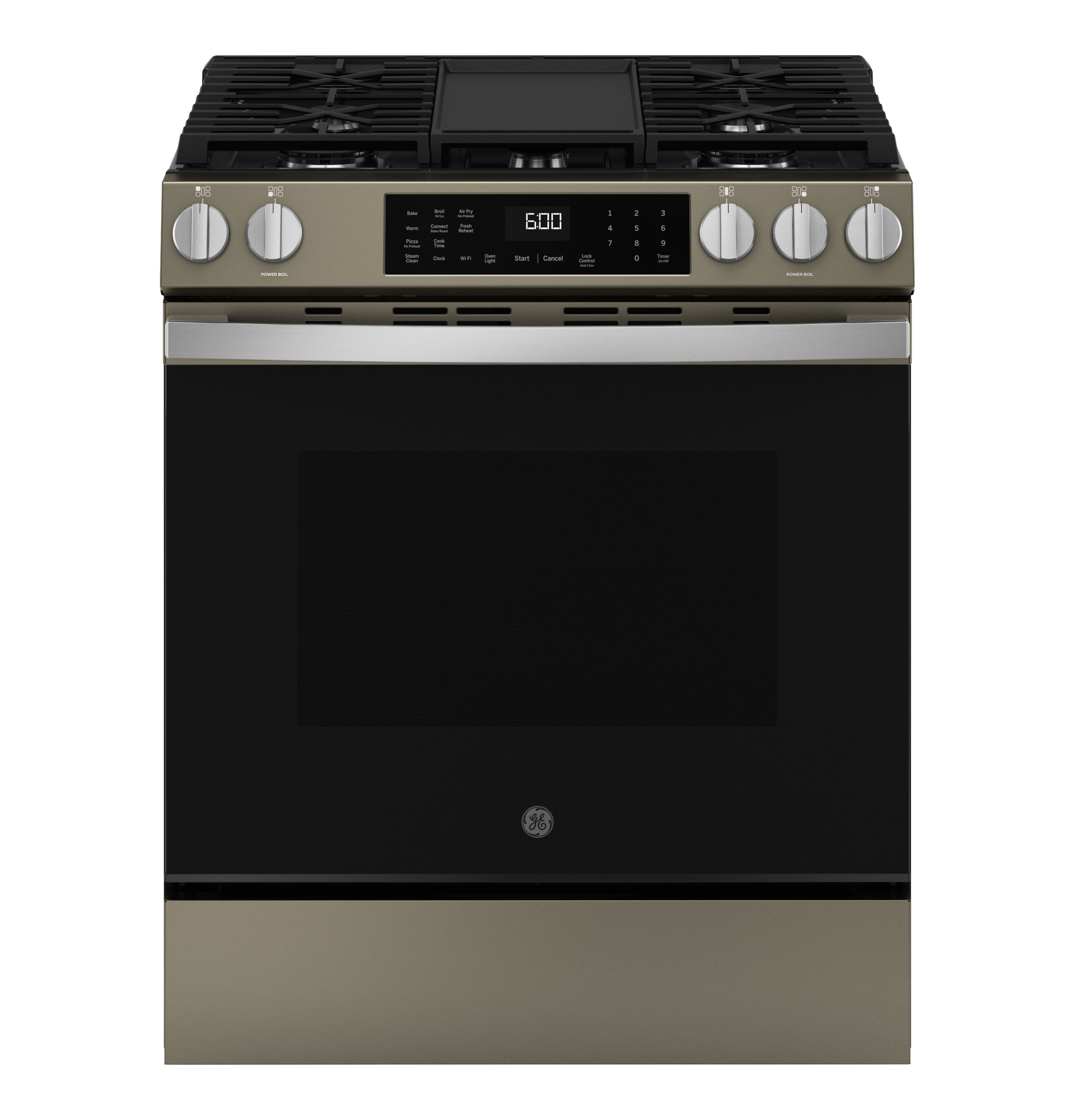 GE Slide-In Front-Control Convection Gas Range with No Preheat Air Fry and EasyWash™ Oven Tray | GGS600AVES