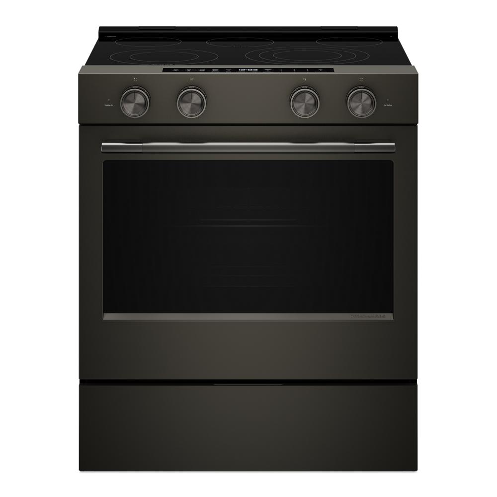 KitchenAid 5.3 Cu. Ft. Smart Slide-in Electric Range with Two Even-Heat™ Hyper Elements and Convection Cooking Modes | KSES530SBE