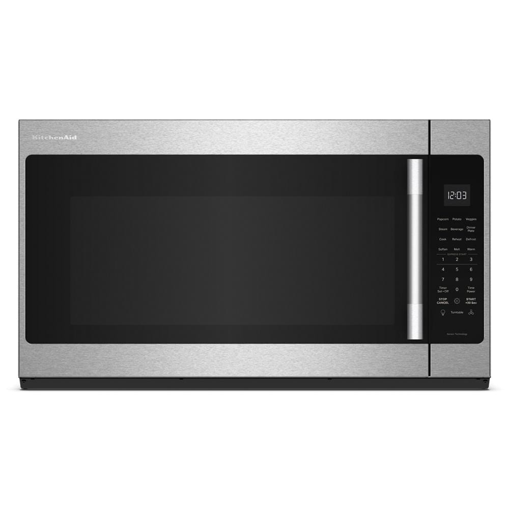 Kitchen Aid 2.1 Cu. Ft. Microwave Hood Combination with a Handle | KMMS330SPS