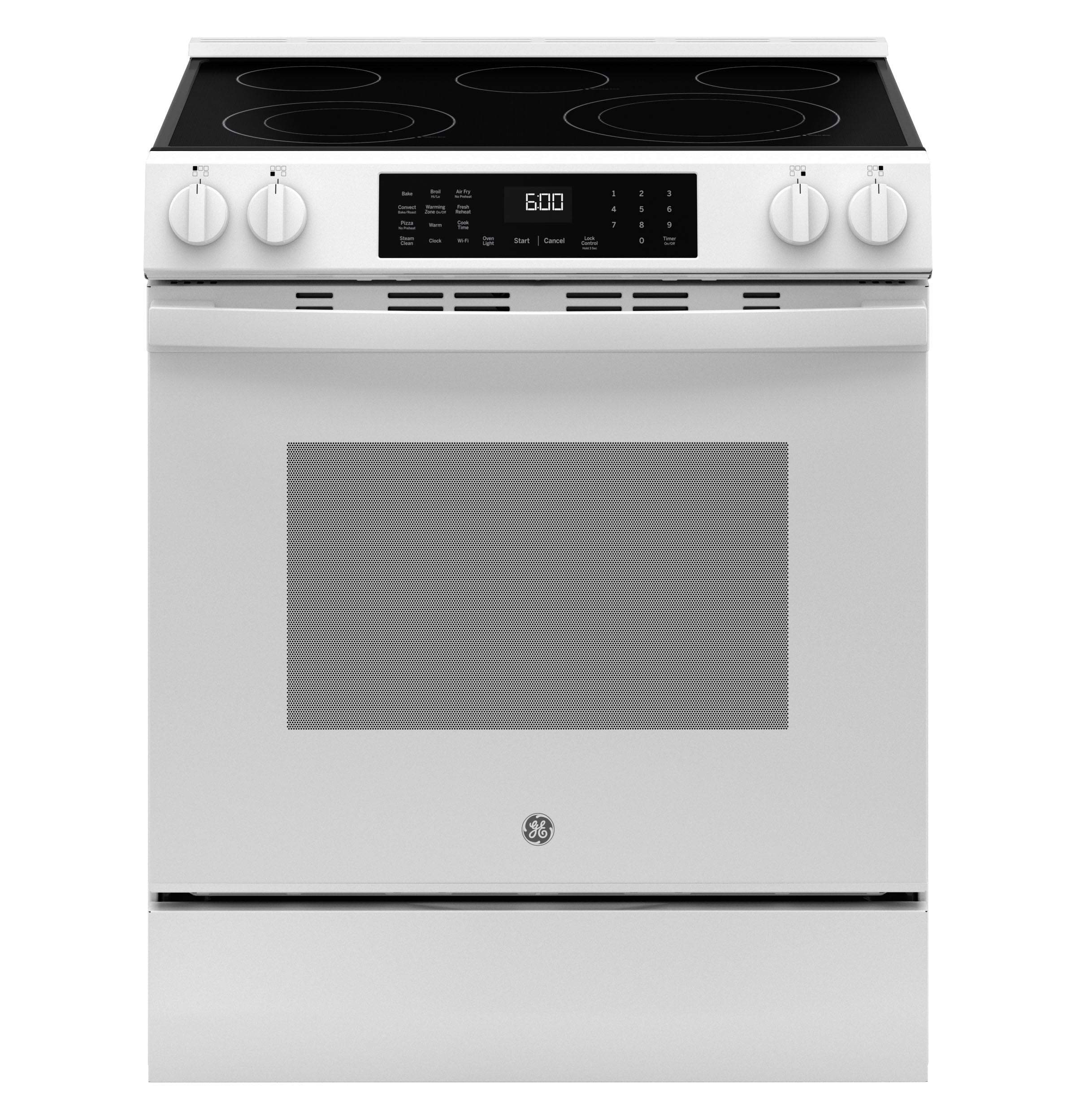 GE 30" Slide-In Electric Convection Range with No Preheat Air Fry and EasyWash™ Oven Tray | GRS600AVWW