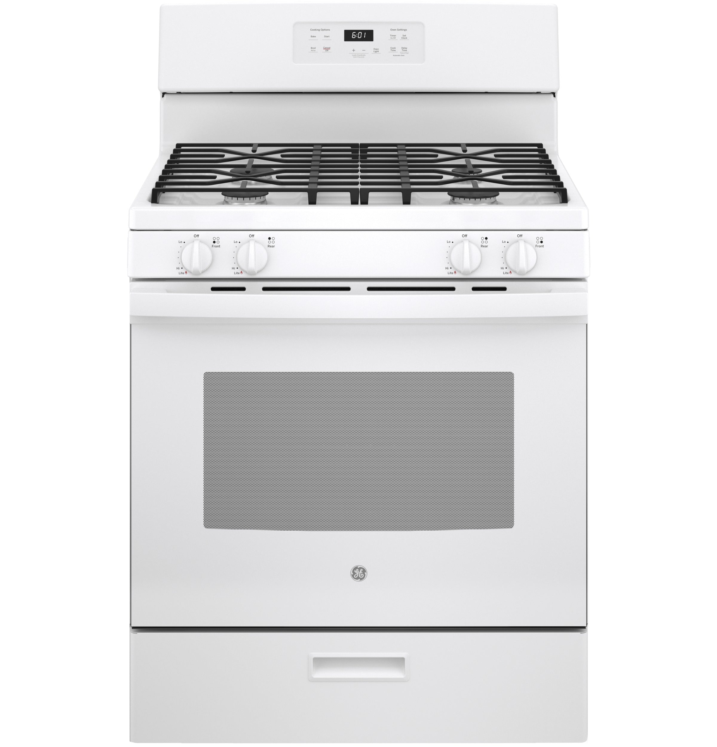 GE Free-Standing Front Control Gas Range | JGBS61DPWW