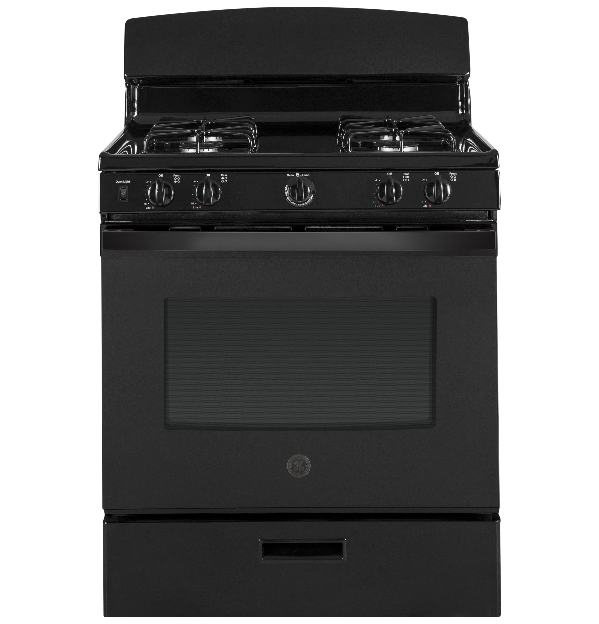 GE Free-Standing Front Control Gas Range | JGBS30DEKBB