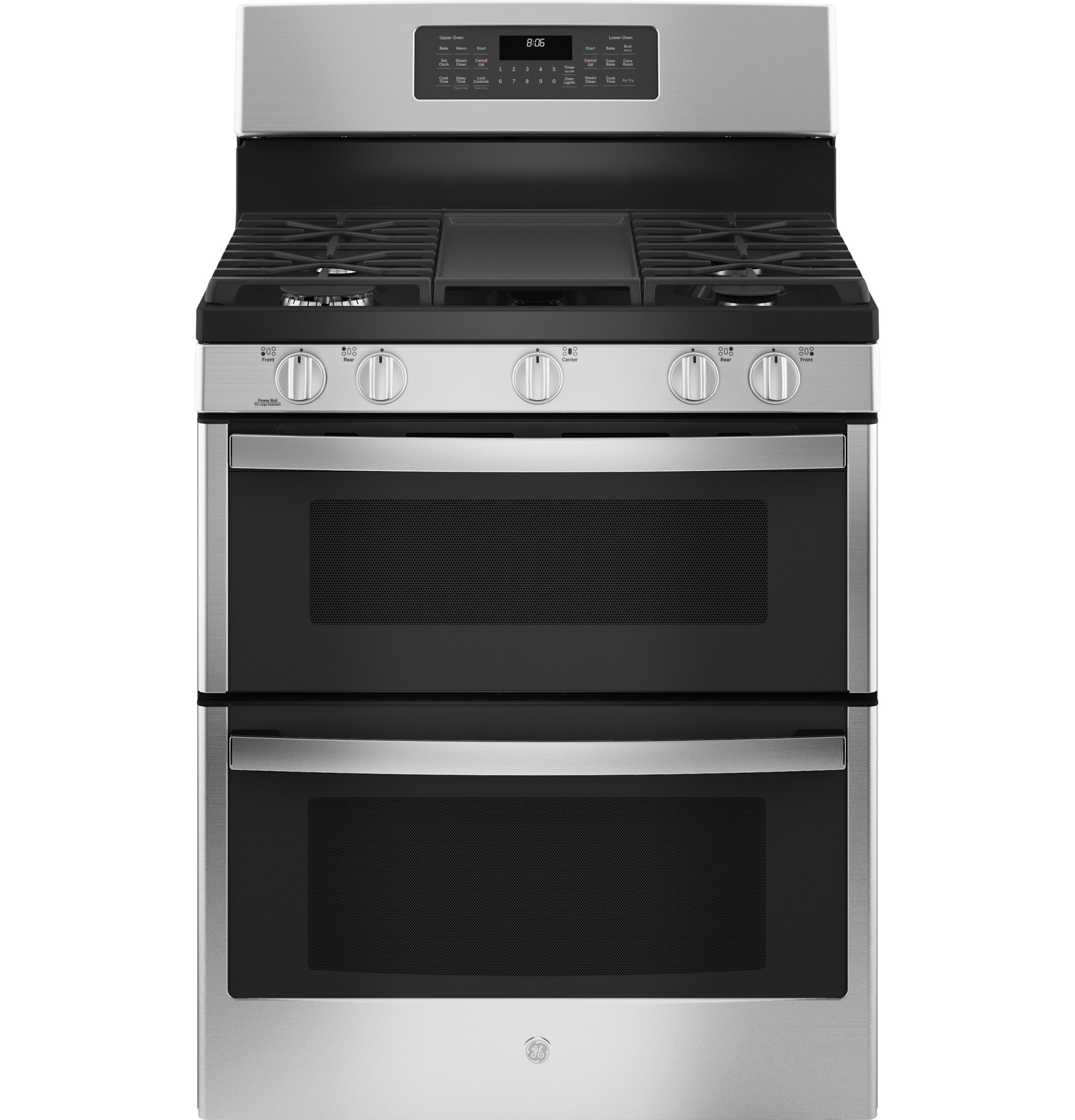 GE Free-Standing Gas Double Oven Convection Range | JGBS86SPSS