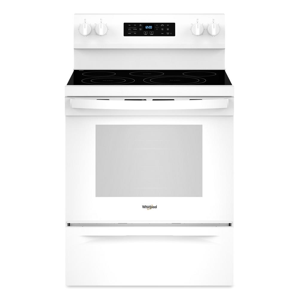Whirlpool Electric Range with Air Cooking Technology, No Preheat Air Fry and Air Baking and Self Clean | WFES5030RW