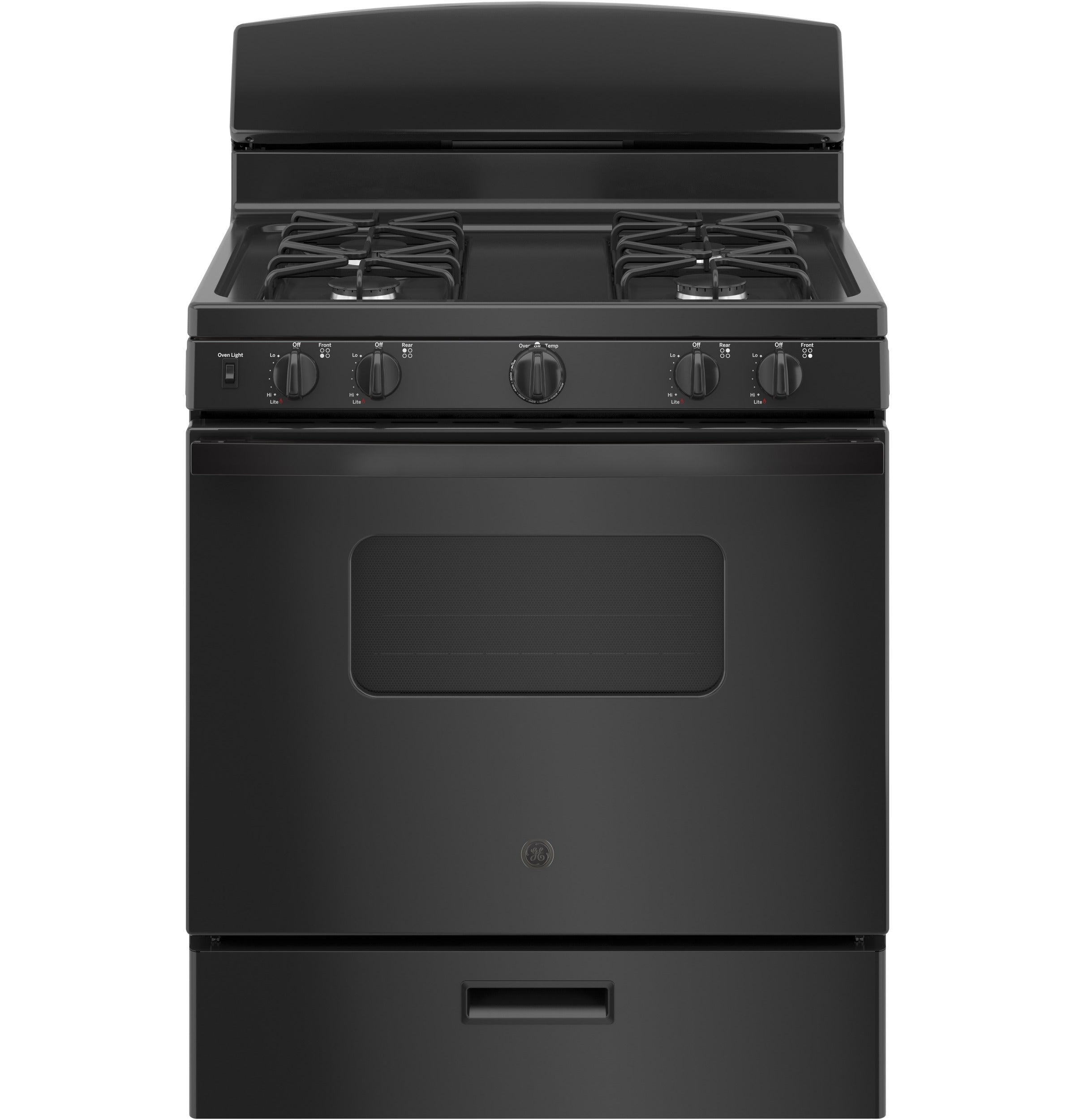 GE Free-Standing Front Control Gas Range | JGBS10DEMBB