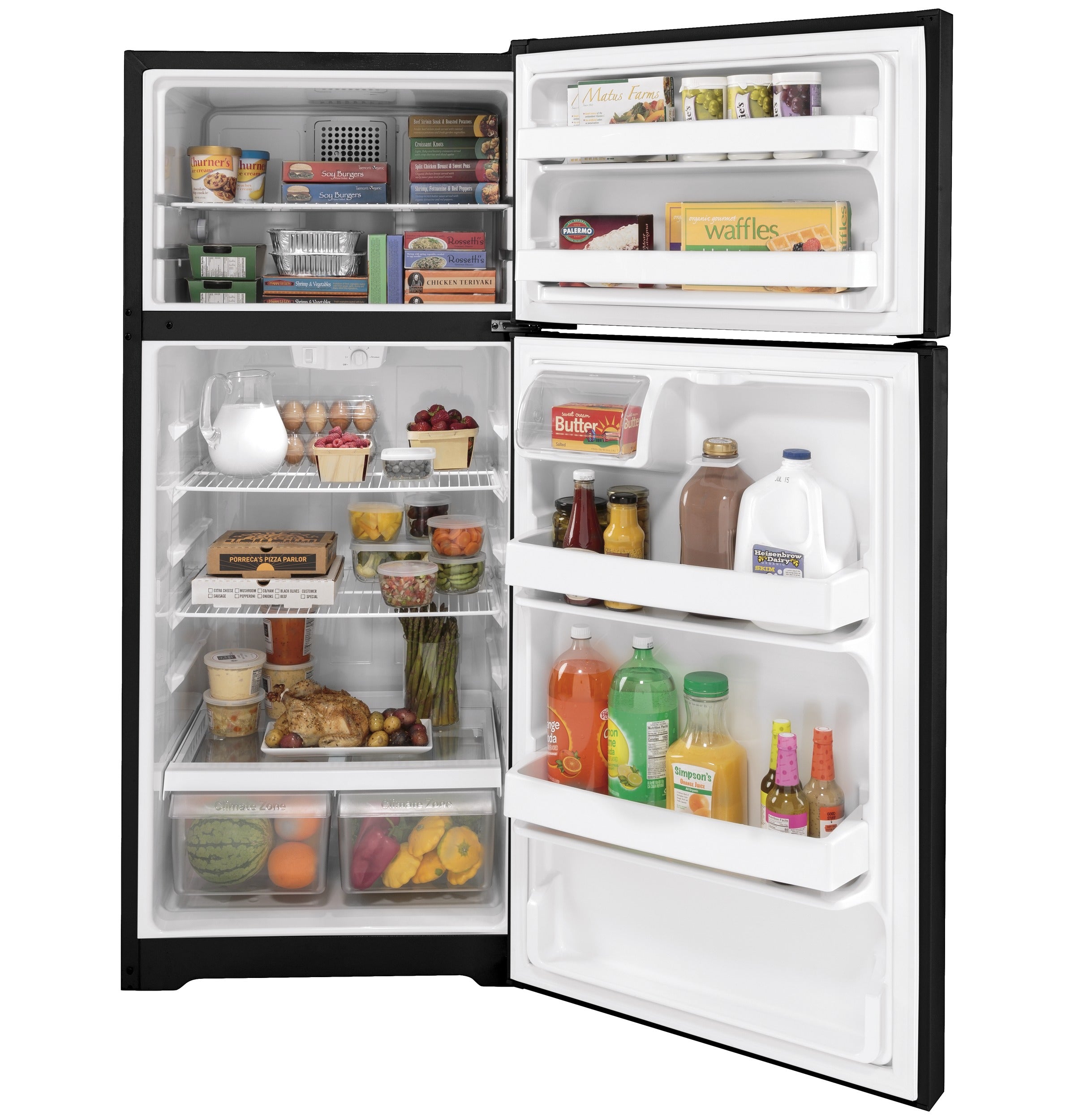 GE 16.6 Cu. Ft. Top-Freezer Refrigerator | GTS17DTNRBB