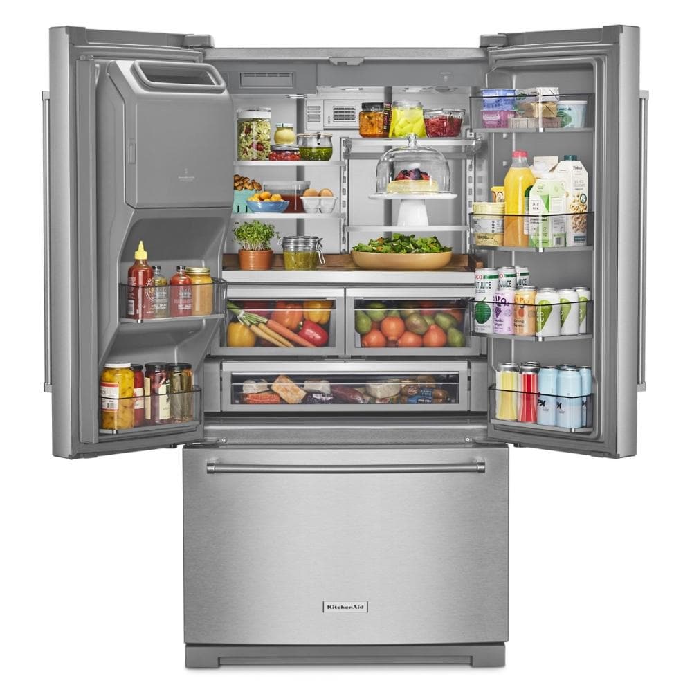 Kitchen Aid 26.8 Cu. Ft. Standard-Depth French Door Refrigerator | KRFF577KPS
