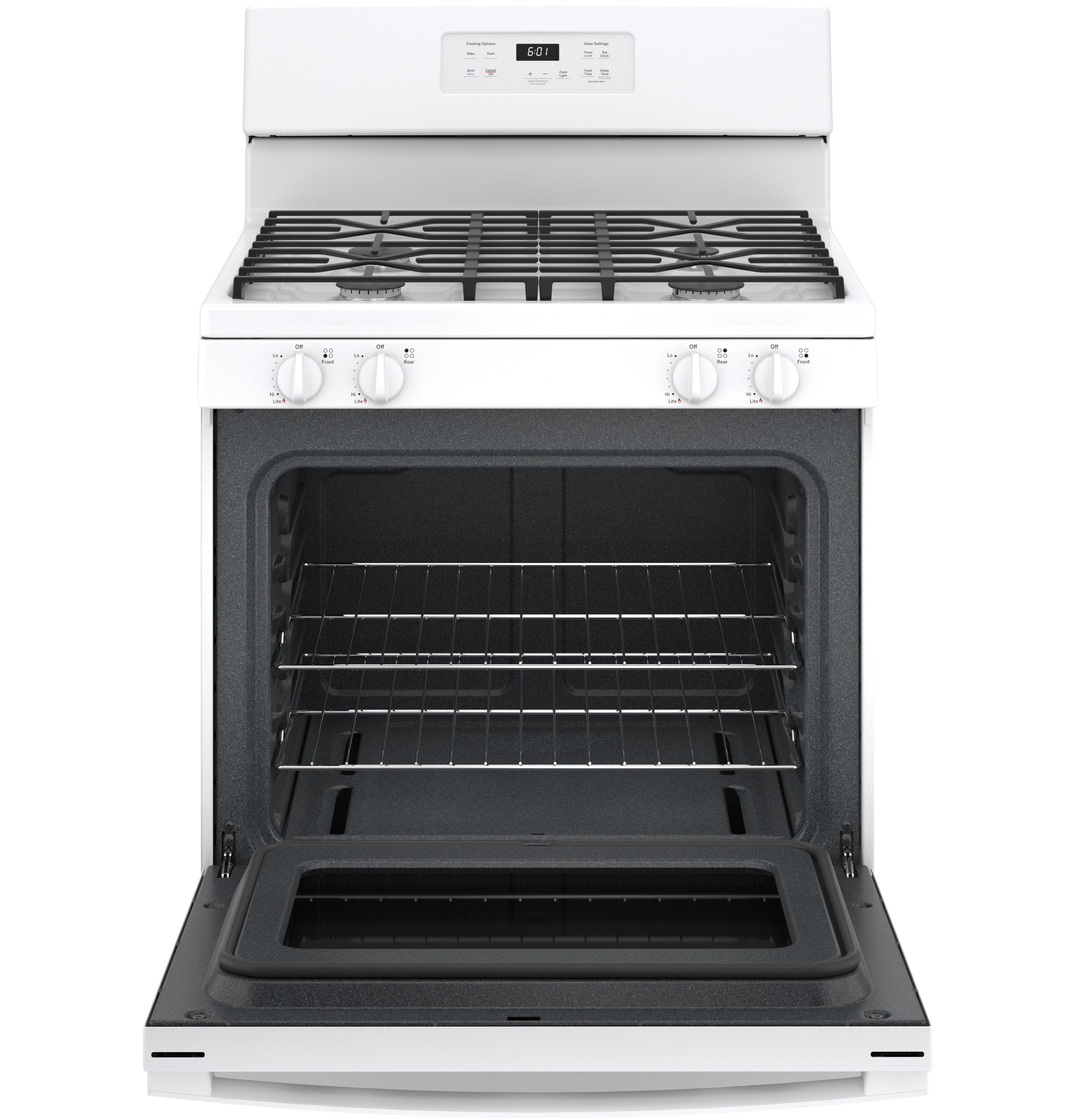 GE Free-Standing Front Control Gas Range | JGBS61DPWW