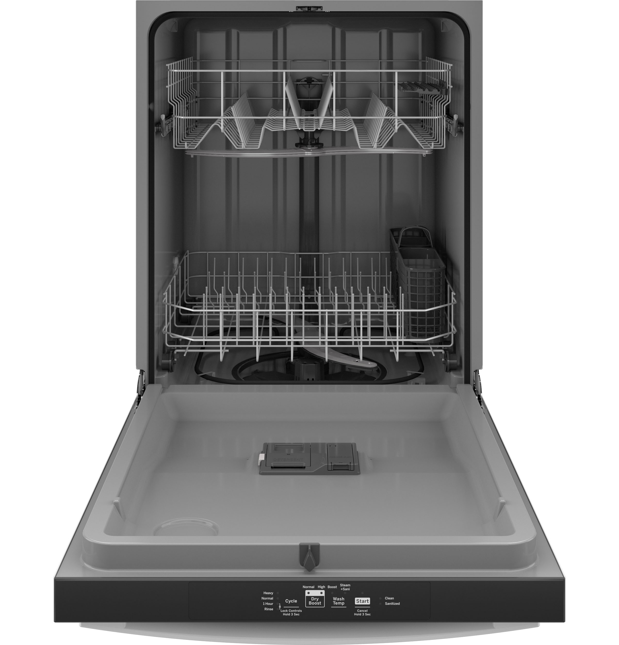 GE Top Control with Plastic Interior Dishwasher with Sanitize Cycle & Dry Boost | GDT535PGRWW