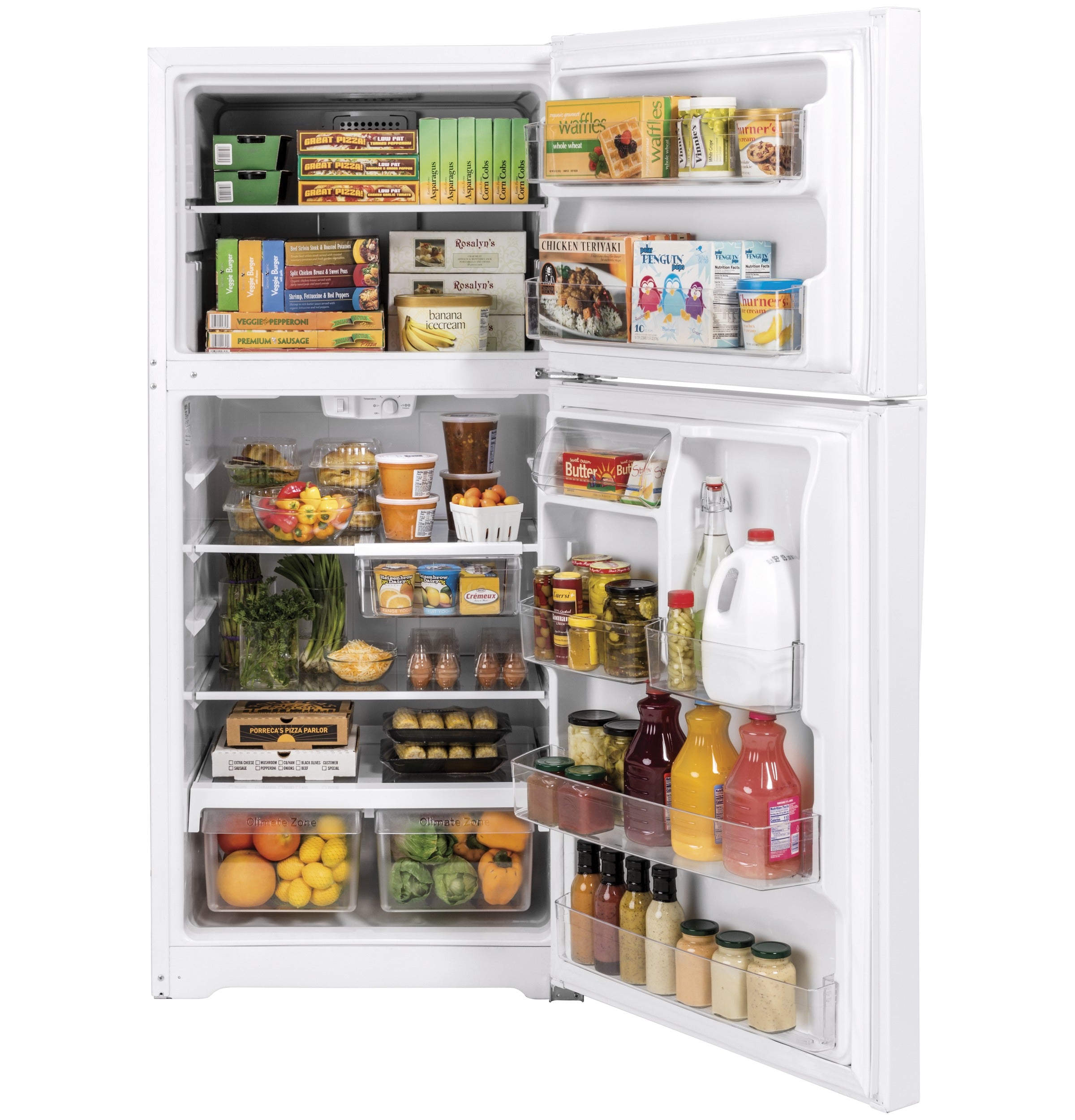 GE 21.9 Cu. Ft. Garage Ready Top-Freezer Refrigerator | GTS22KGNRWW