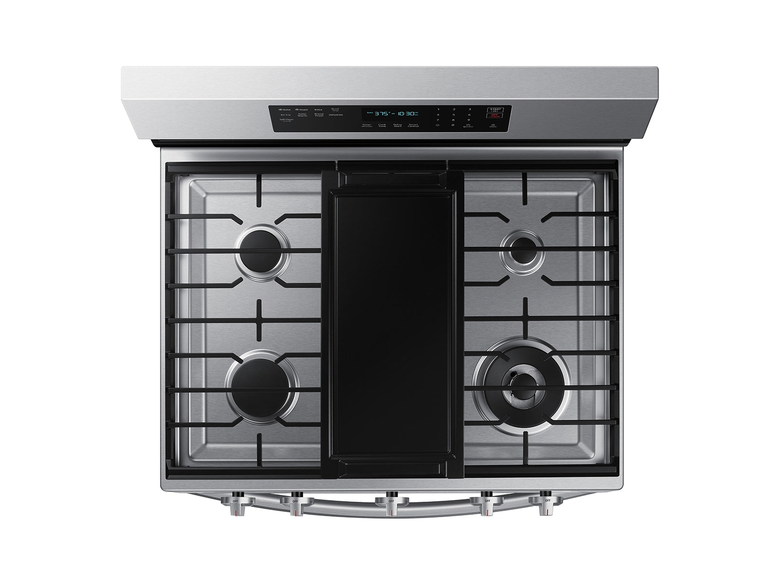 Samsung 6.0 cu. ft. Smart Freestanding Gas Range with No-Preheat Air Fry, Convection+ & Stainless Cooktop | NX60A6711SS
