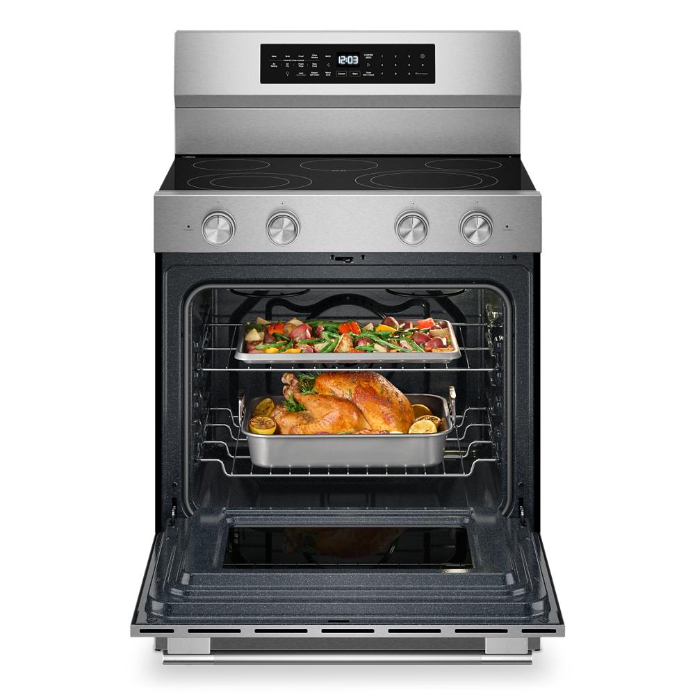 KitchenAid 5.3 Cu. Ft. Smart Freestanding Electric Range with Convection Cooking Modes | KFES530SPS