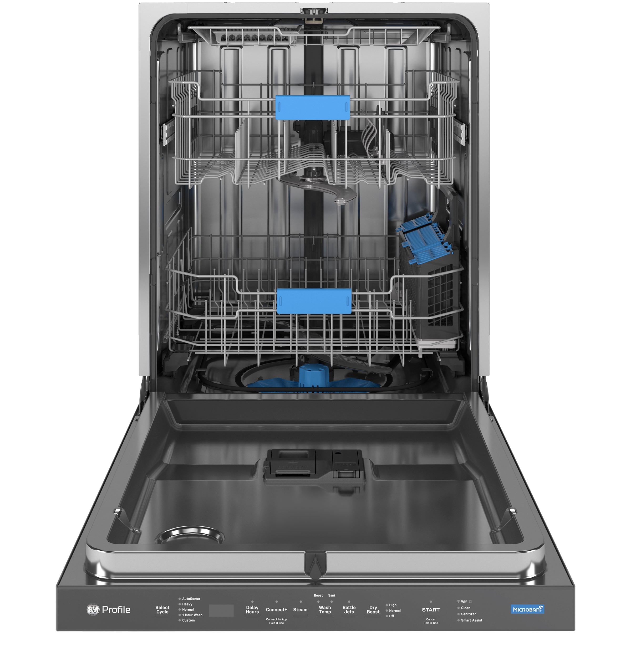 GE Profile Fingerprint Resistant Top Control Stainless Interior Dishwasher with Microban Antimicrobial Technology | PDT715SYVFS