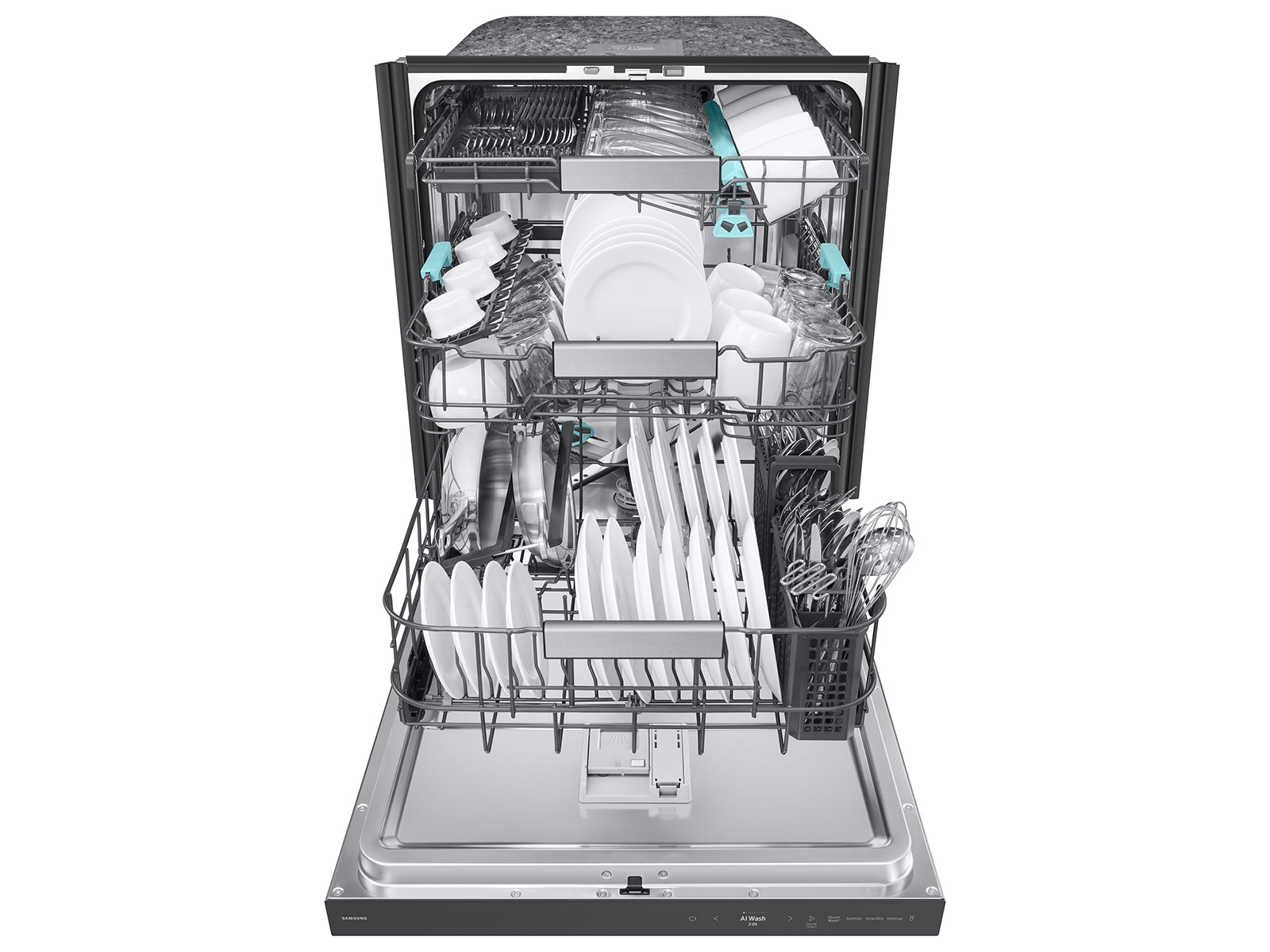 Samsung 38 dBA Bespoke Smart Dishwasher with 3rd Rack Washing System | DW90F89P0USR