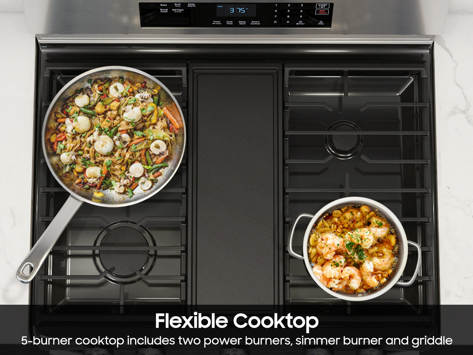 Samsung 6.0 cu. ft. Smart Freestanding Gas Range with 18K BTU Dual Power Burner & Self Clean | NX60A6311SS