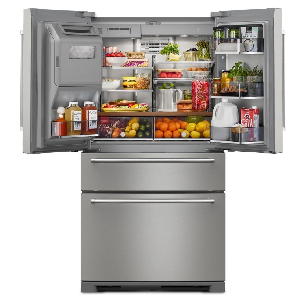 Kitchen Aid 26.2 Cu. Ft. Multi-Door French Door Refrigerator with Platinum Interior | KRMF536RPS