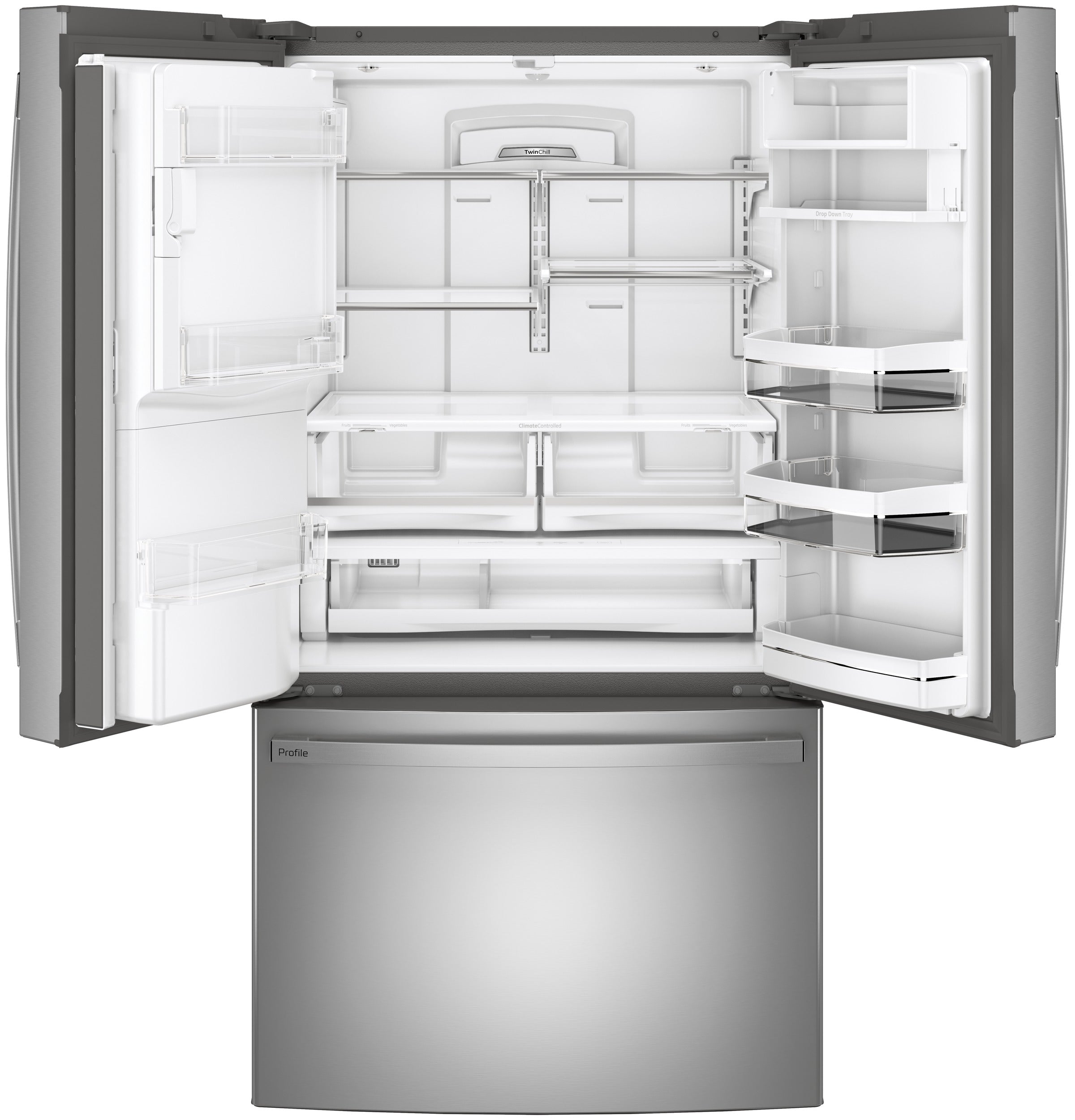 GE Profile Series ENERGY STAR® 27.7 Cu. Ft. French-Door Refrigerator | PFE28KYNFS
