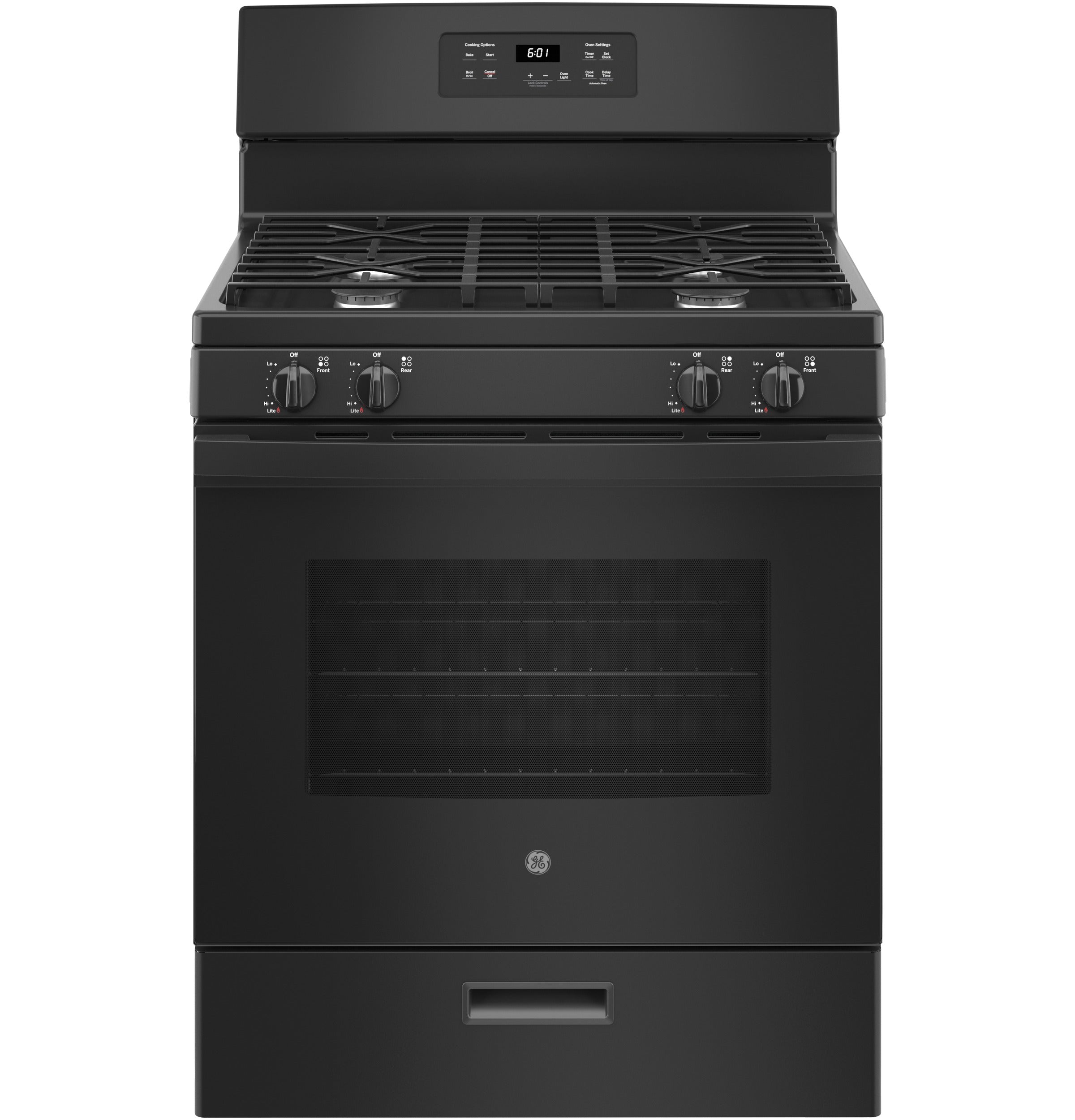 GE Free-Standing Front Control Gas Range | JGBS61DPBB