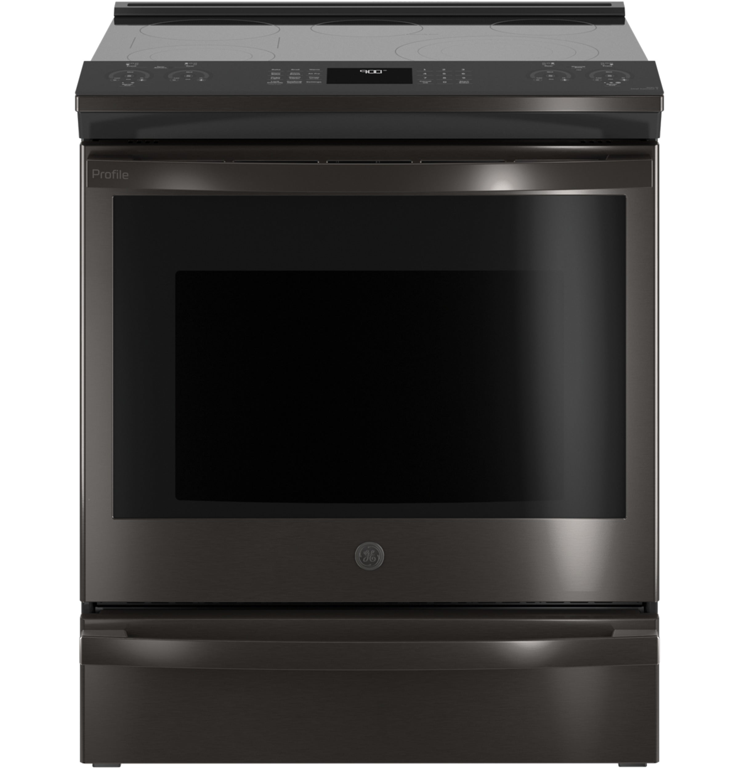 GE Profile Smart Slide-In Electric Convection Fingerprint Resistant Range with No Preheat Air Fry | PSS93BPTS