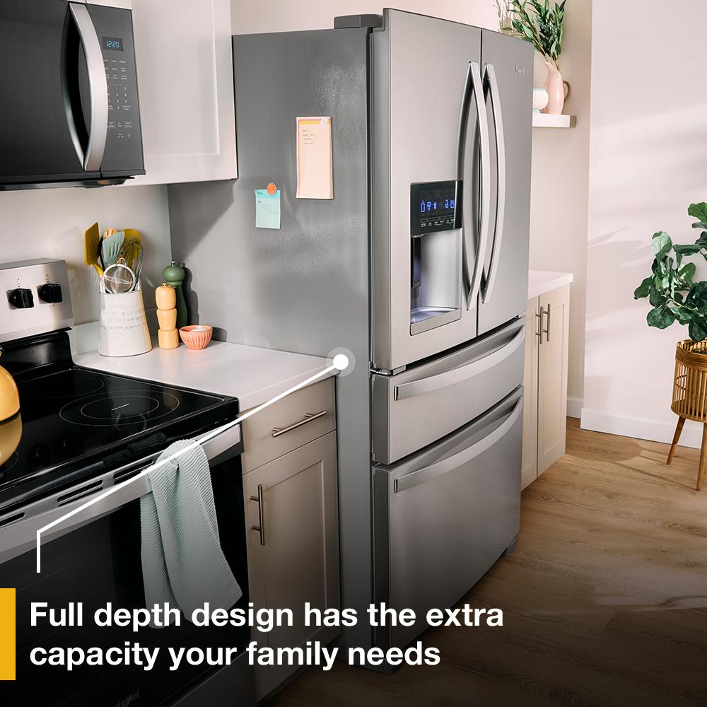 Whirlpool 36-Inch Wide French Door Bottom Mount Refrigerator | WRMF3636RZ | 25 cbft