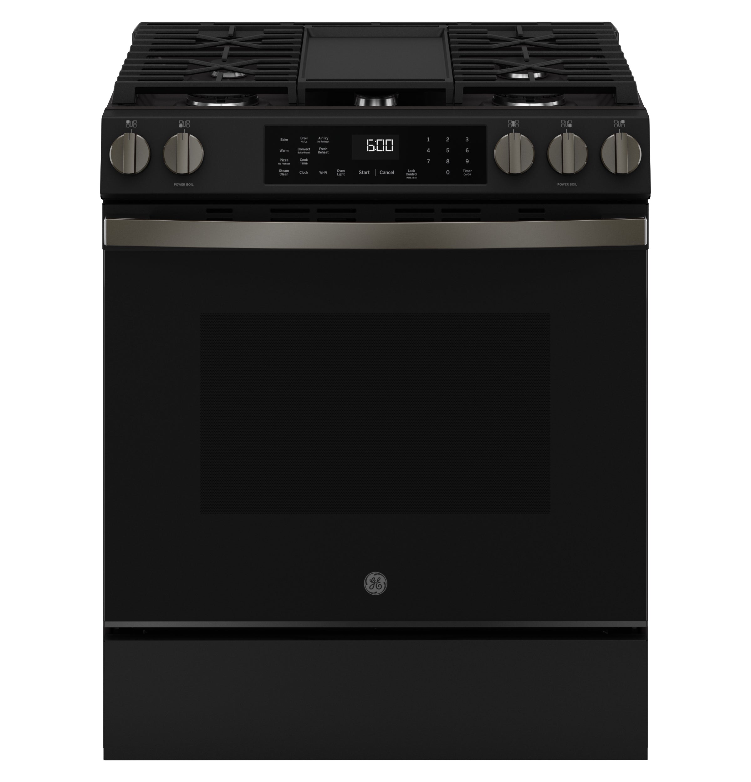 GE Slide-In Front-Control Convection Gas Range with No Preheat Air Fry and EasyWash™ Oven Tray | GGS600AVDS