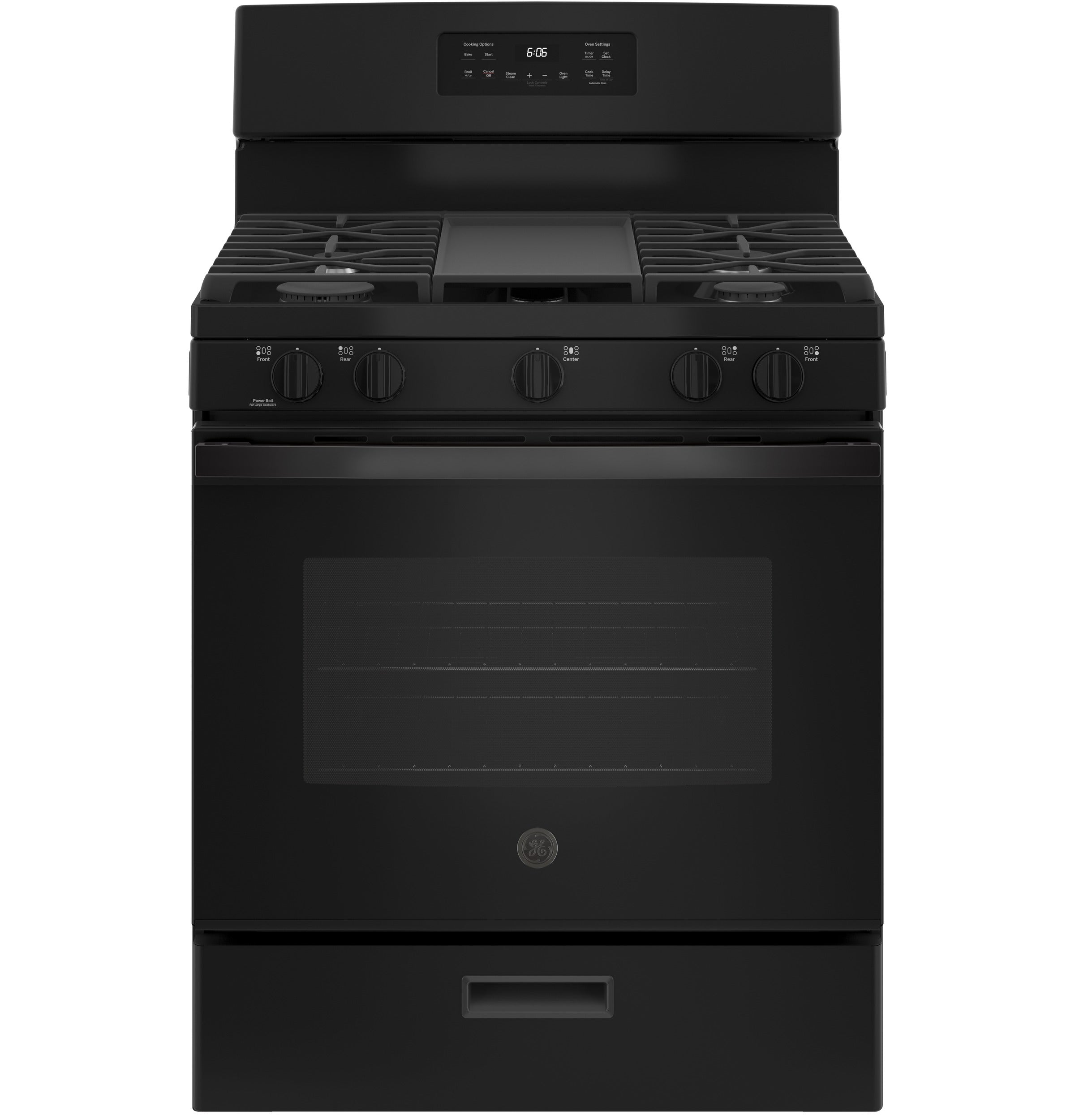 GE Free-Standing Front Control Gas Range | JGBS66DEKBB