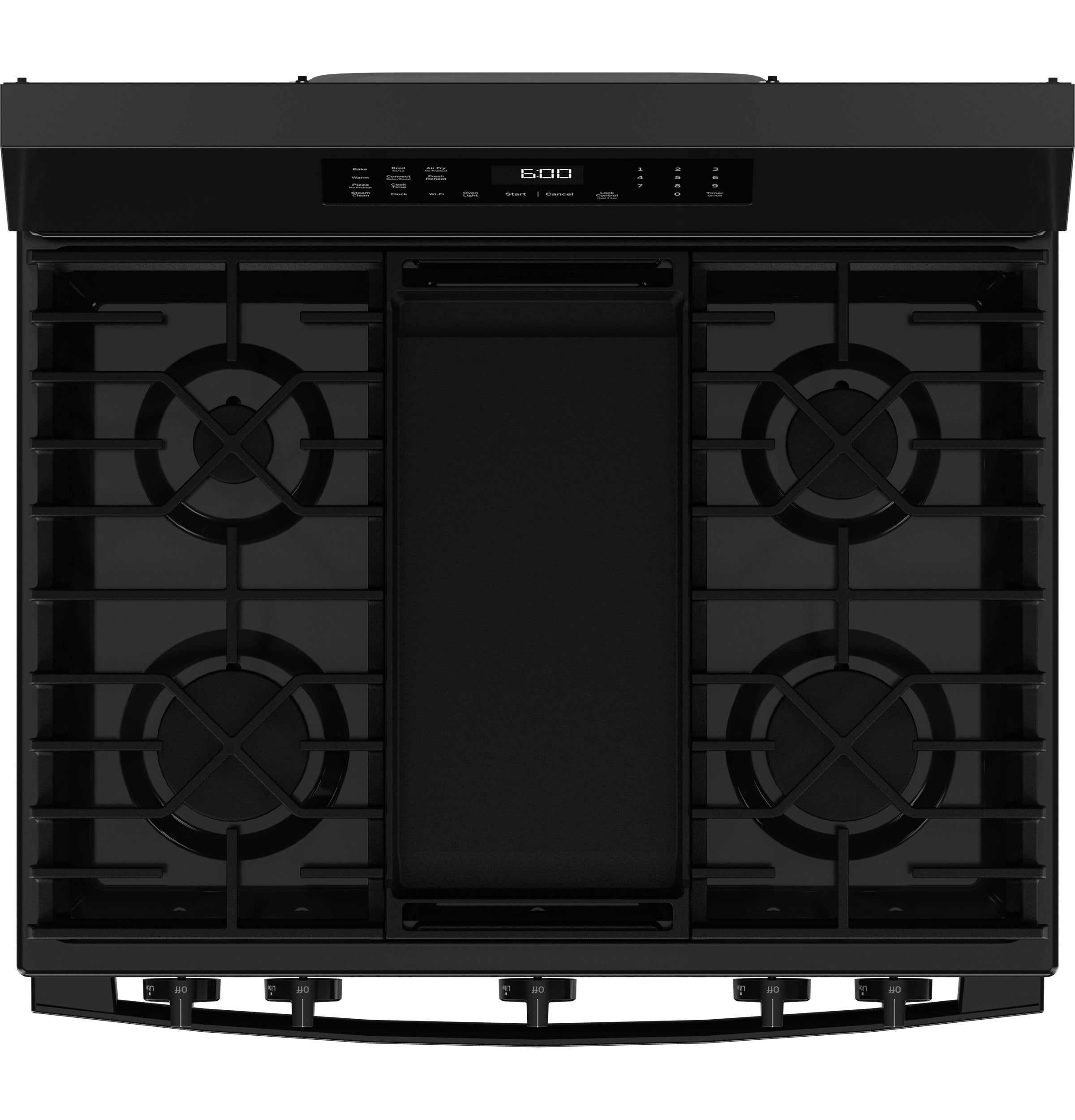 GE Free-Standing Gas Convection Range with No Preheat Air Fry and EasyWash™ Oven Tray | GGF600AVBB