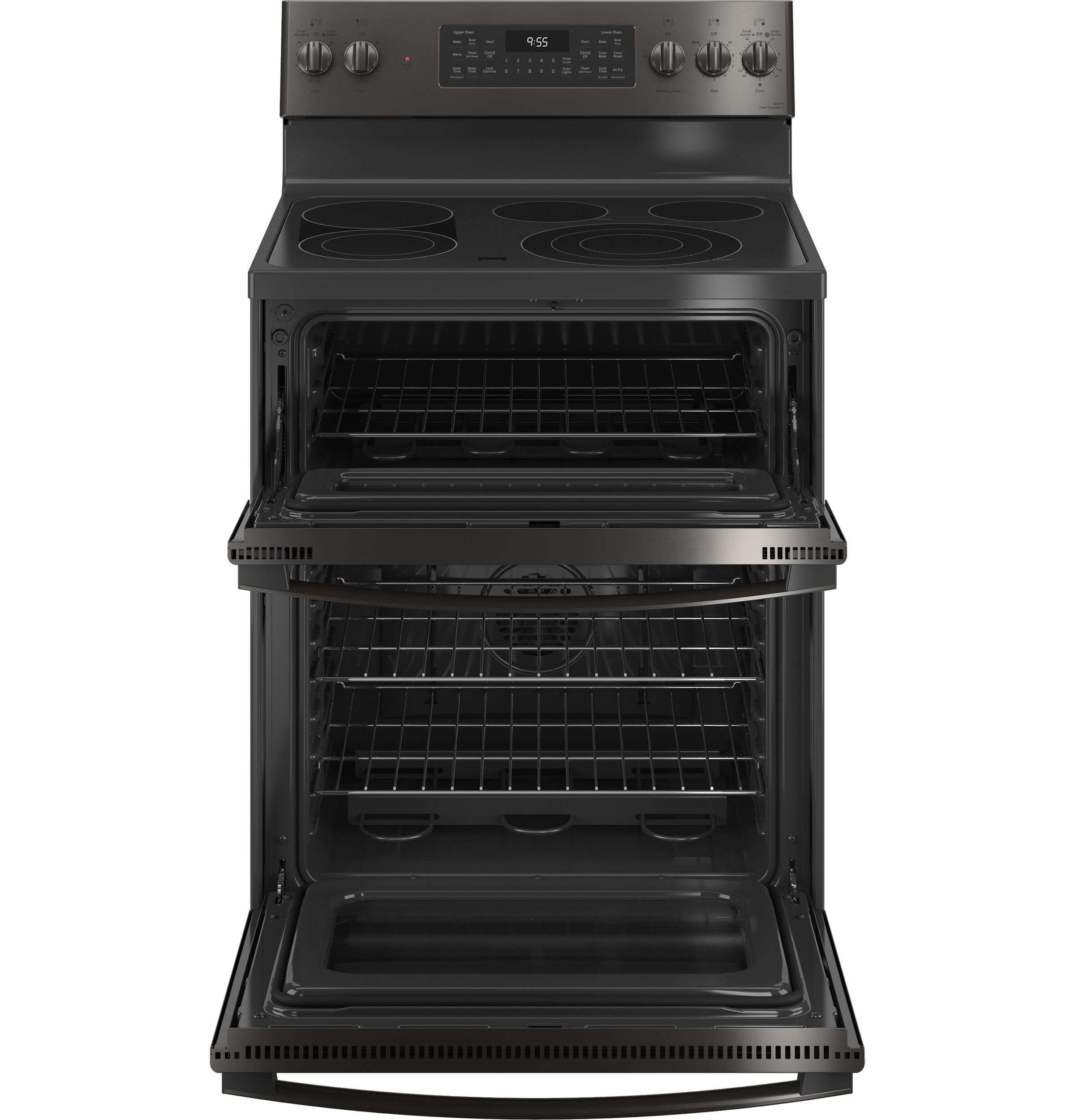 GE Profile 30" Smart Free-Standing Electric Double Oven Convection Range with No Preheat Air Fry | PB965BPTS