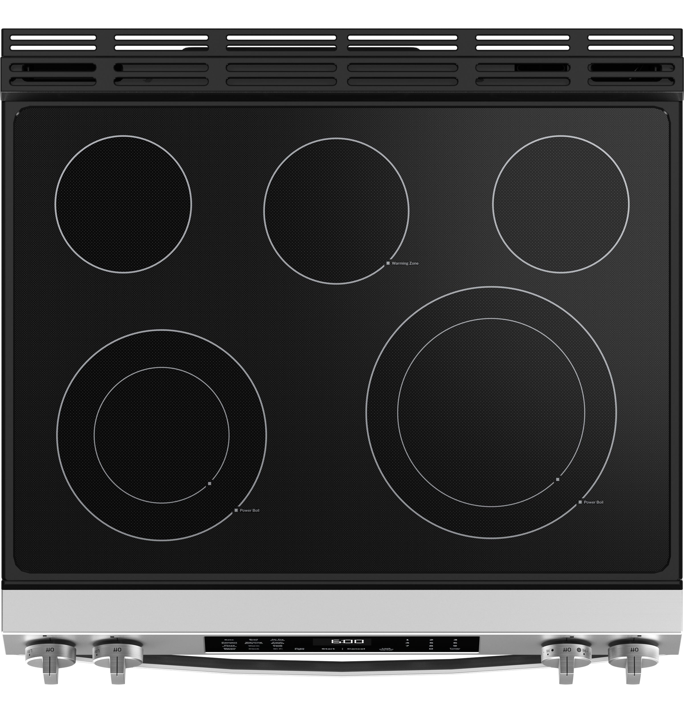 GE 30" Slide-In Electric Convection Range with No Preheat Air Fry and EasyWash™ Oven Tray | GRS600AVFS