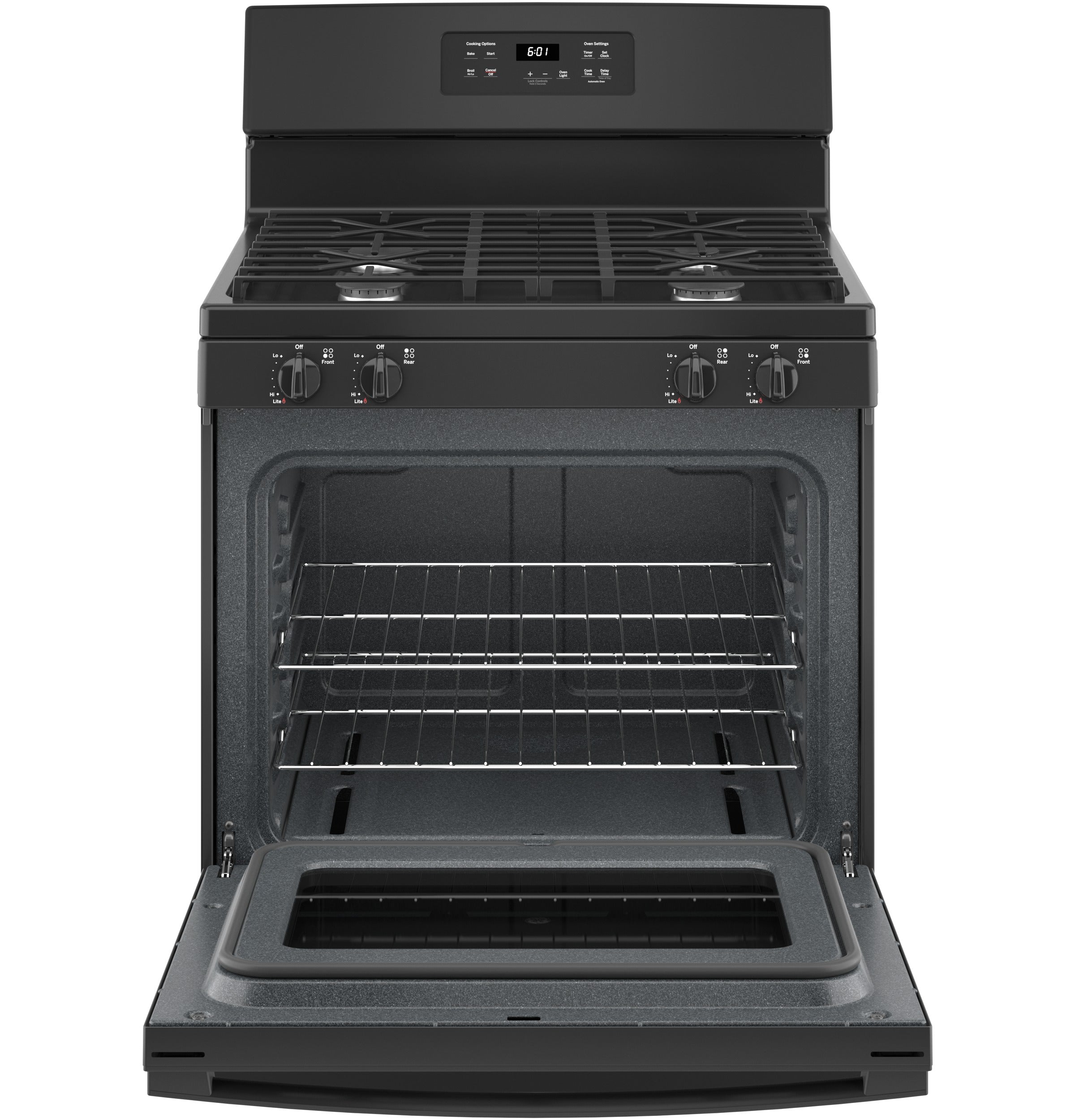 GE Free-Standing Front Control Gas Range | JGBS61DPBB