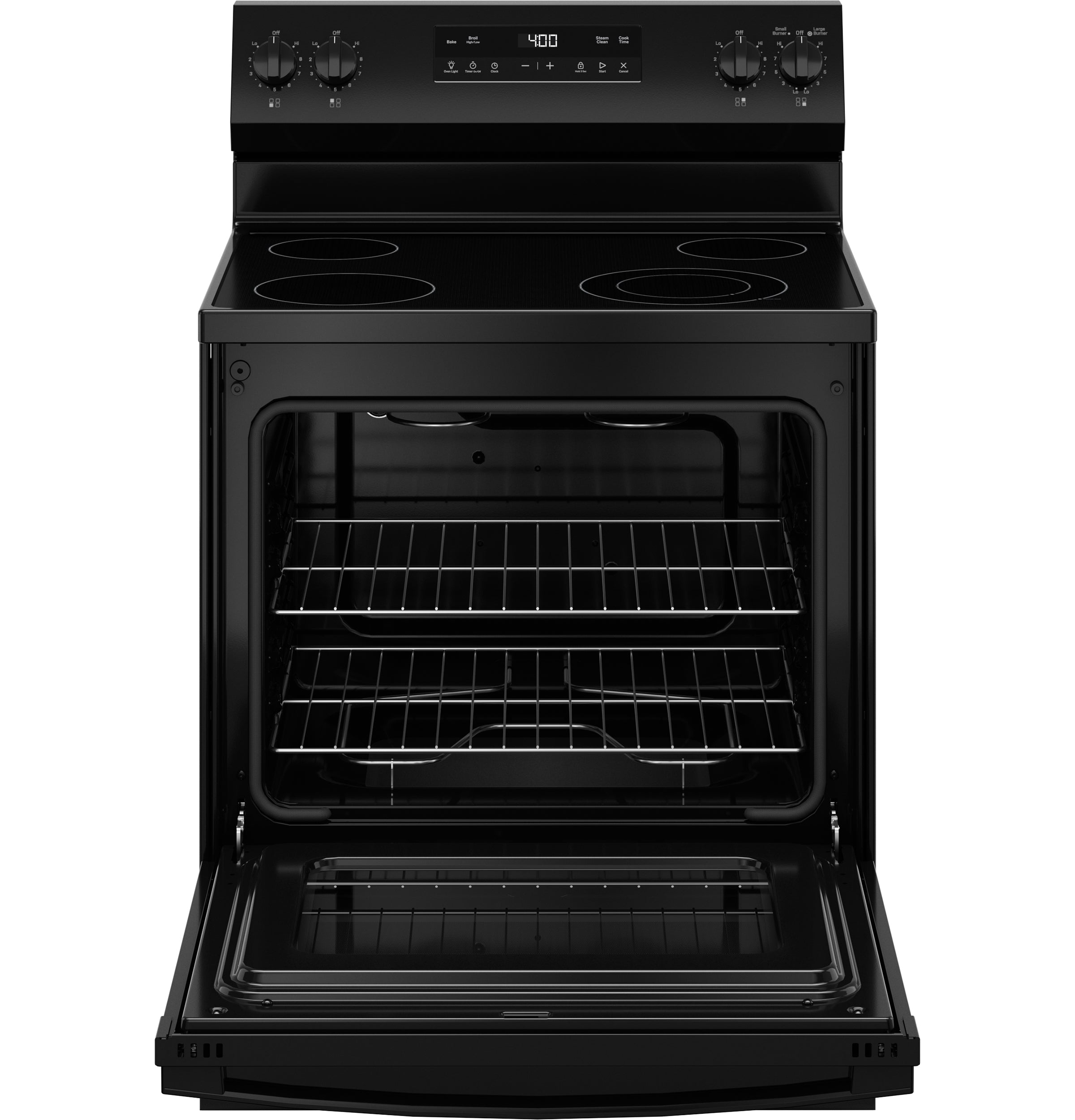 GE 30" Free-Standing Electric Range Glass Top | GRF400SVBB
