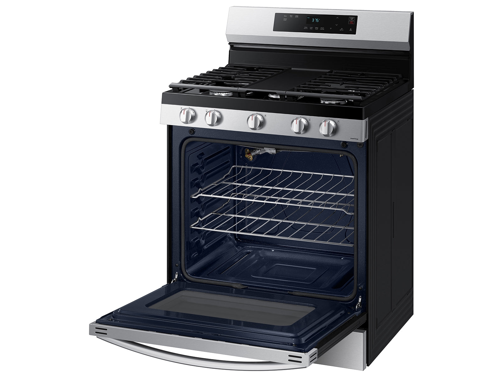 Samsung 6.0 cu. Ft. Smart Freestanding Gas Range with Integrated Griddle | NX60A6111SS