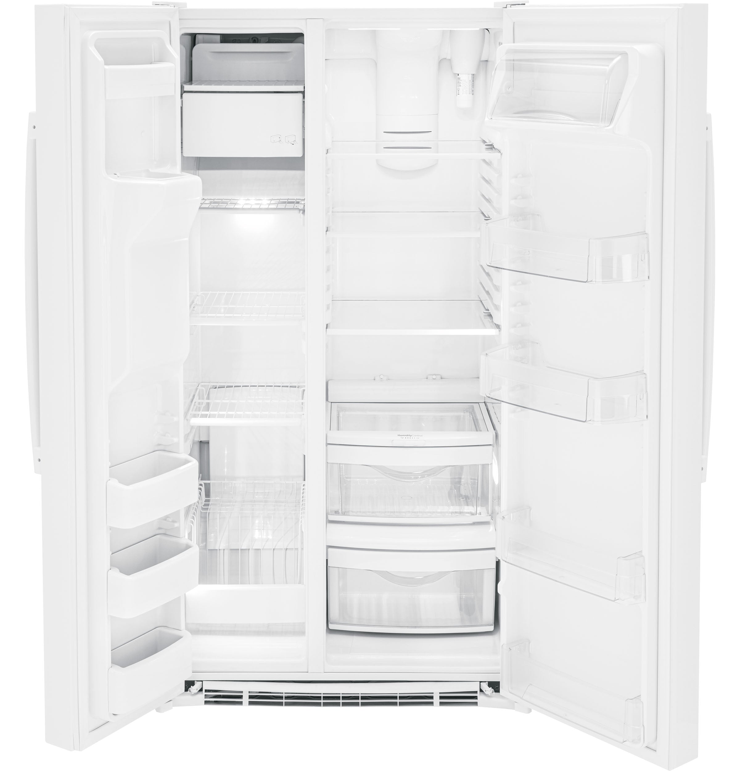 GE ENERGY STAR® 25.3 Cu. Ft. Side-By-Side Refrigerator | GSE25GGPWW