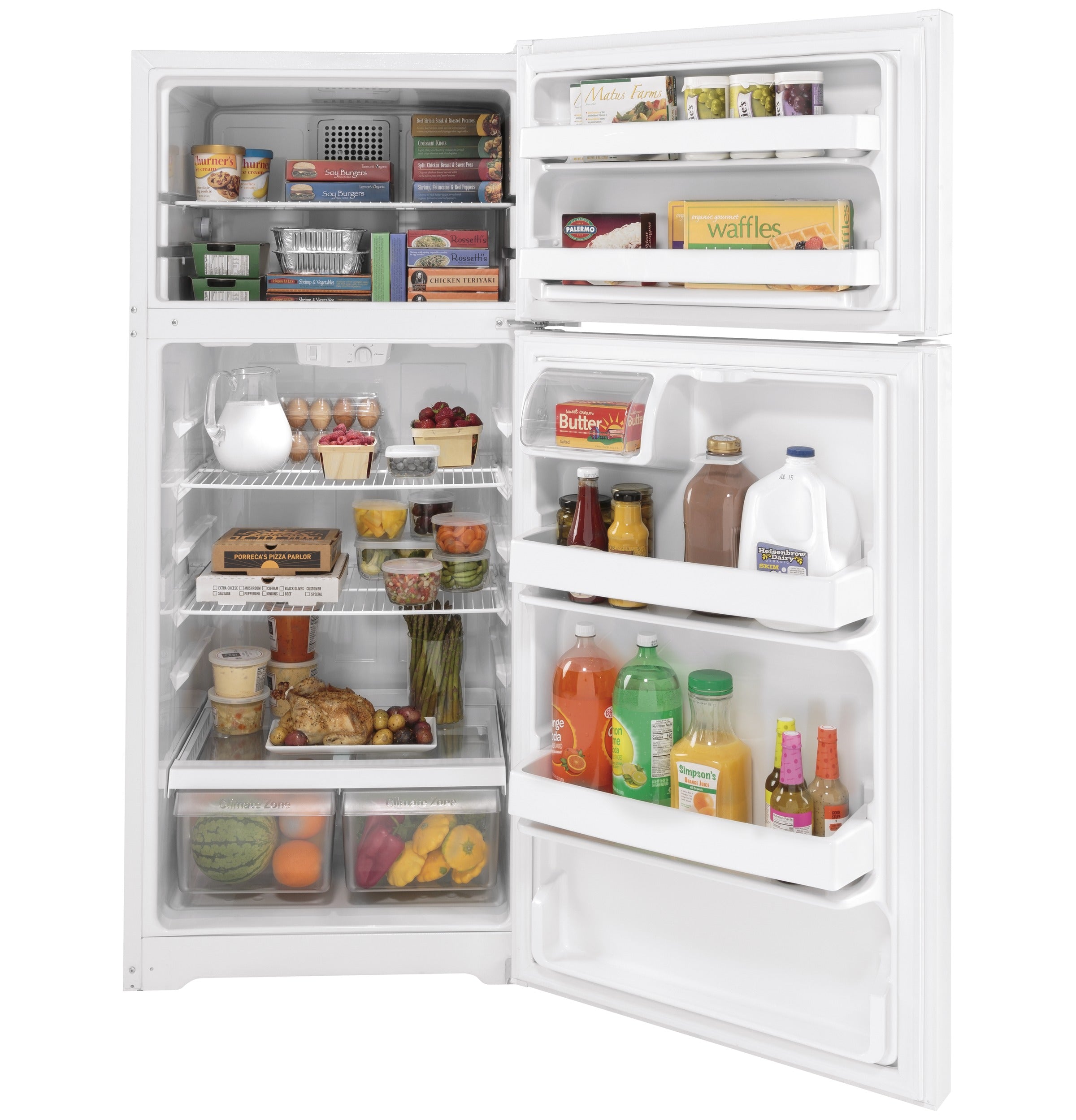 GE 16.6 Cu. Ft. Top-Freezer Refrigerator | GTS17DTNRWW