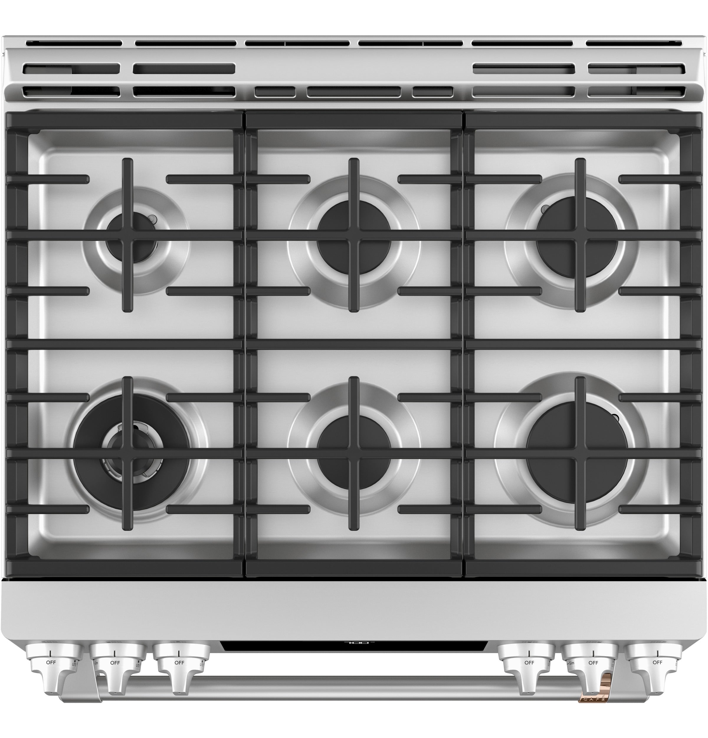 CAFÉ 30" Smart Slide-In, Front-Control, Gas Range with Convection Oven | CGS700P2MS1