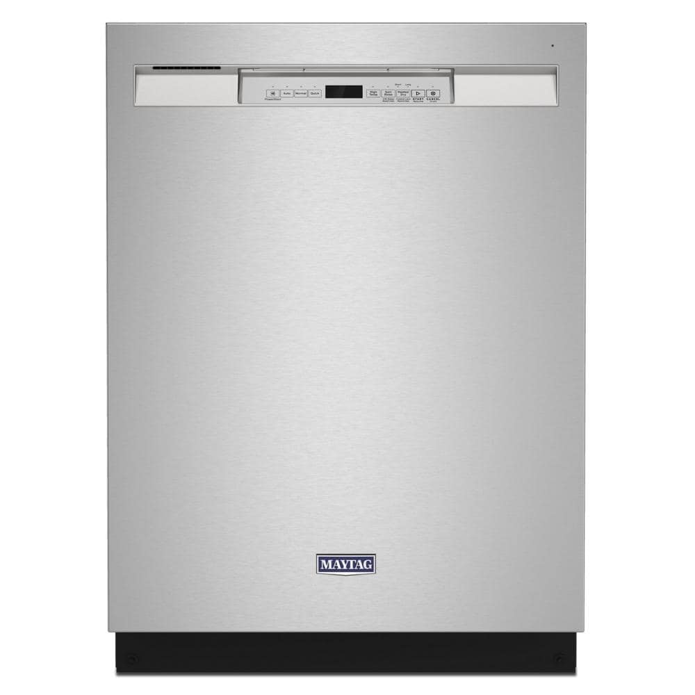 Maytag 24” Front Control Dishwasher with Dual Power Filtration and PowerBlast Cycle - 50 dBA | MDB4949SKZ