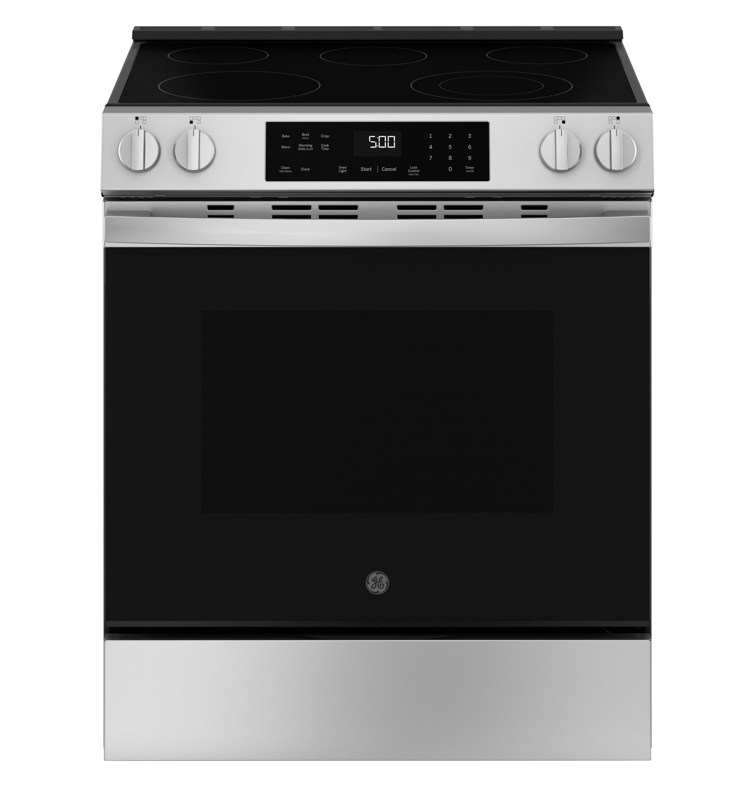 GE 30" Slide-In Electric Range with Crisp Mode | GRS500PVSS