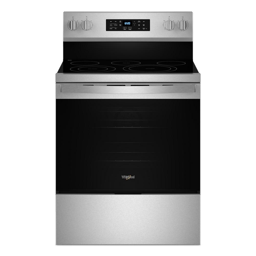 Whirlpool Electric Range with Air Cooking Technology, No Preheat Air Fry and Air Baking and Self Clean | WFES5030RS