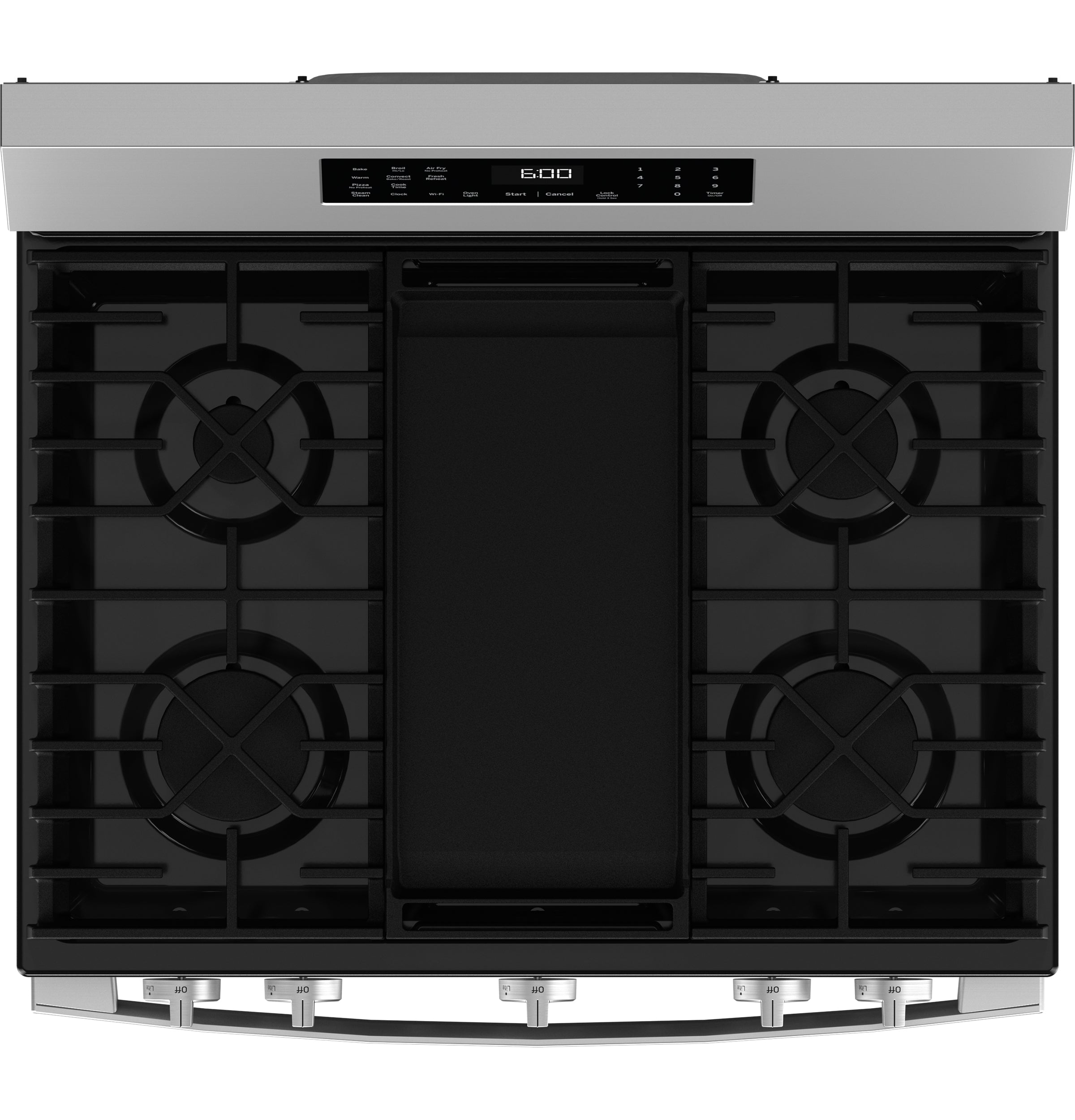 GE Free-Standing Gas Convection Range with No Preheat Air Fry and EasyWash™ Oven Tray | GGF600AVSS