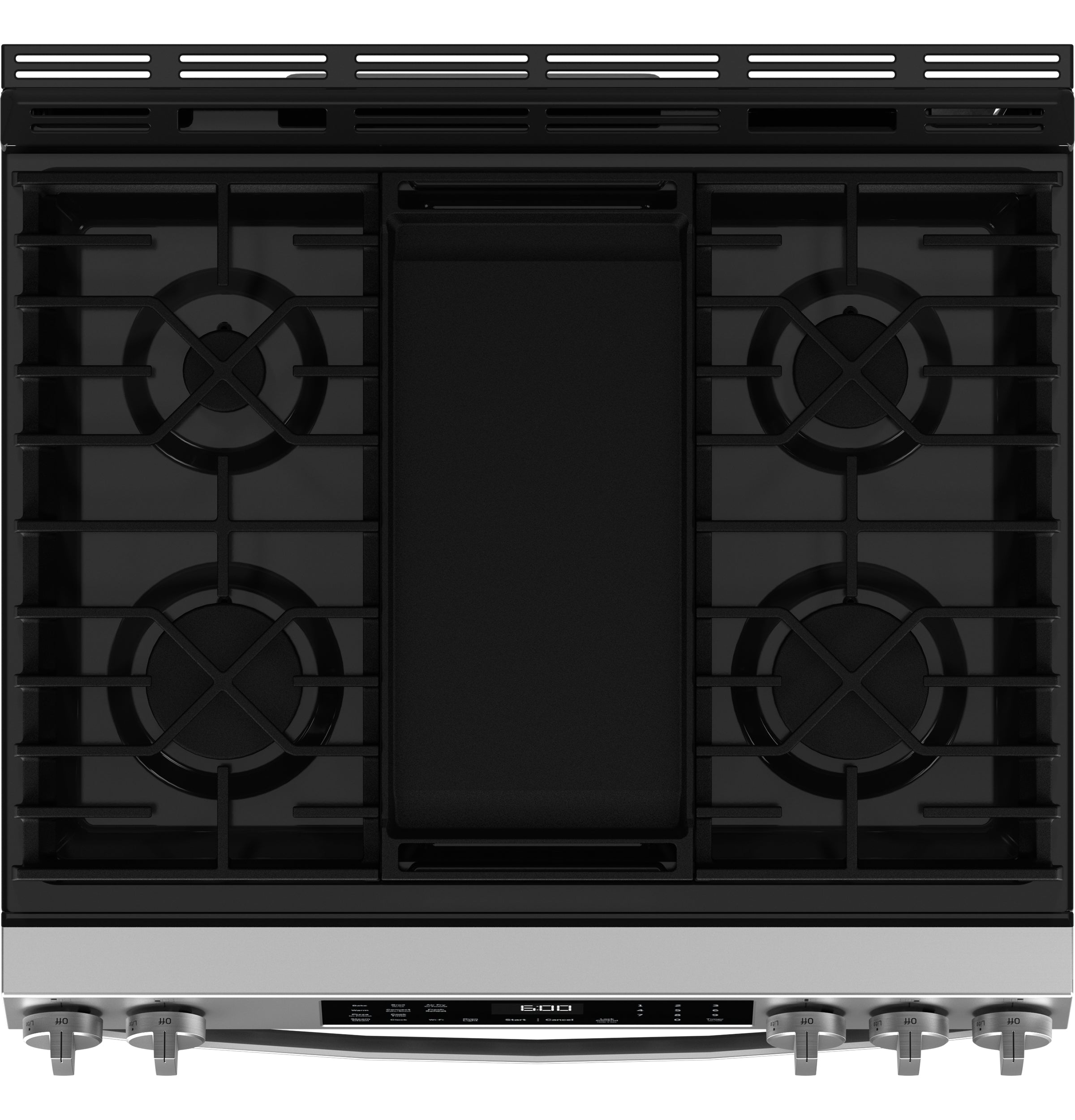 GE Slide-In Front-Control Convection Gas Range with No Preheat Air Fry and EasyWash™ Oven Tray | GGS600AVFS