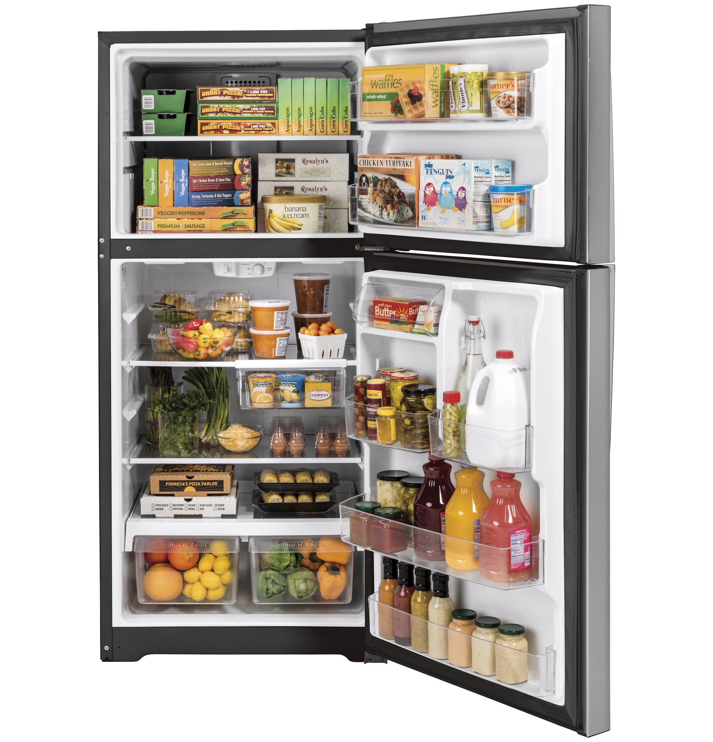 GE 21.9 Cu. Ft. Garage Ready Top-Freezer Refrigerator | GTS22KYNRFS