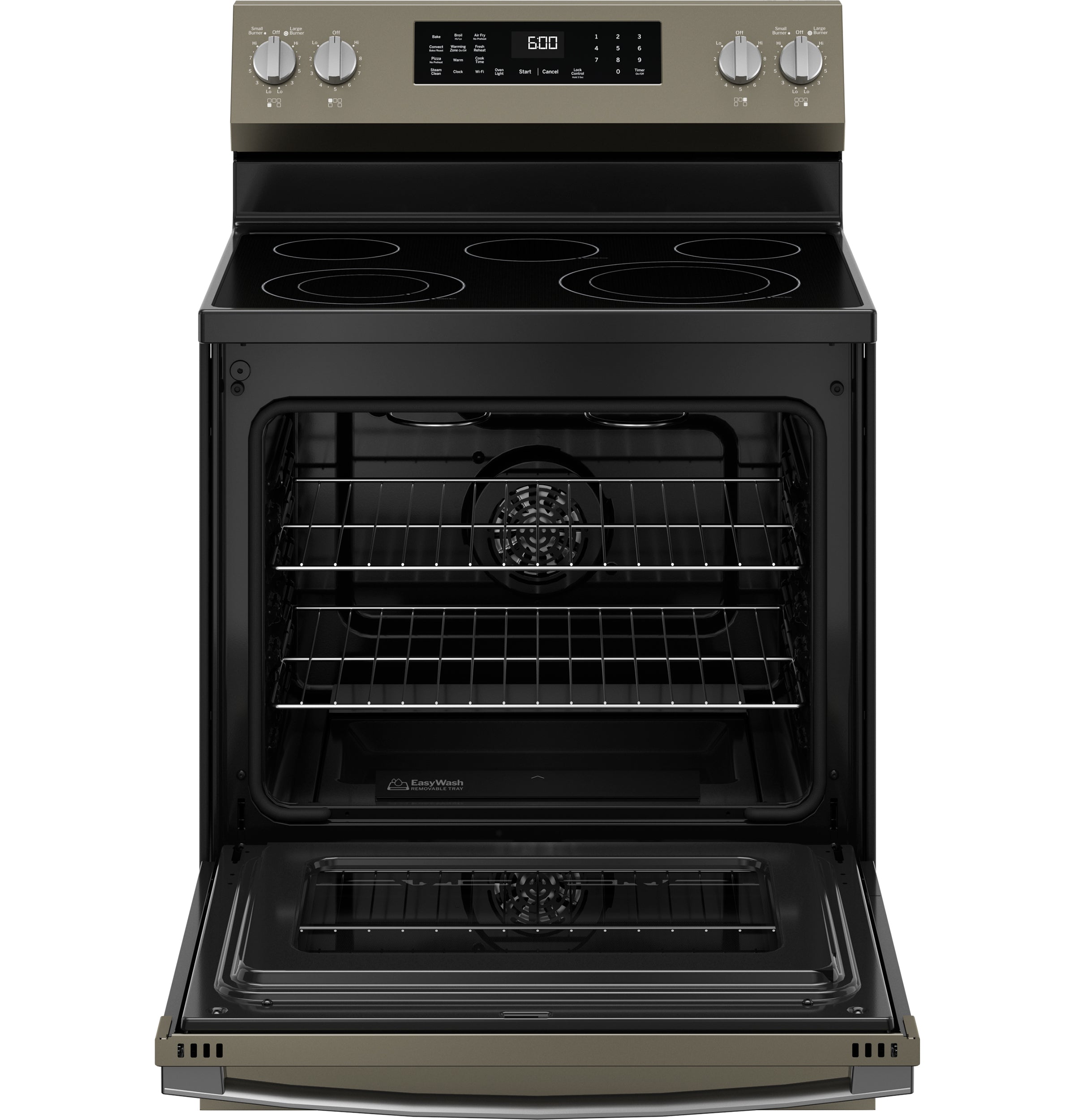 GE 30" Free-Standing Electric Convection Range with No Preheat Air Fry and EasyWash Oven Tray | GRF600AVES
