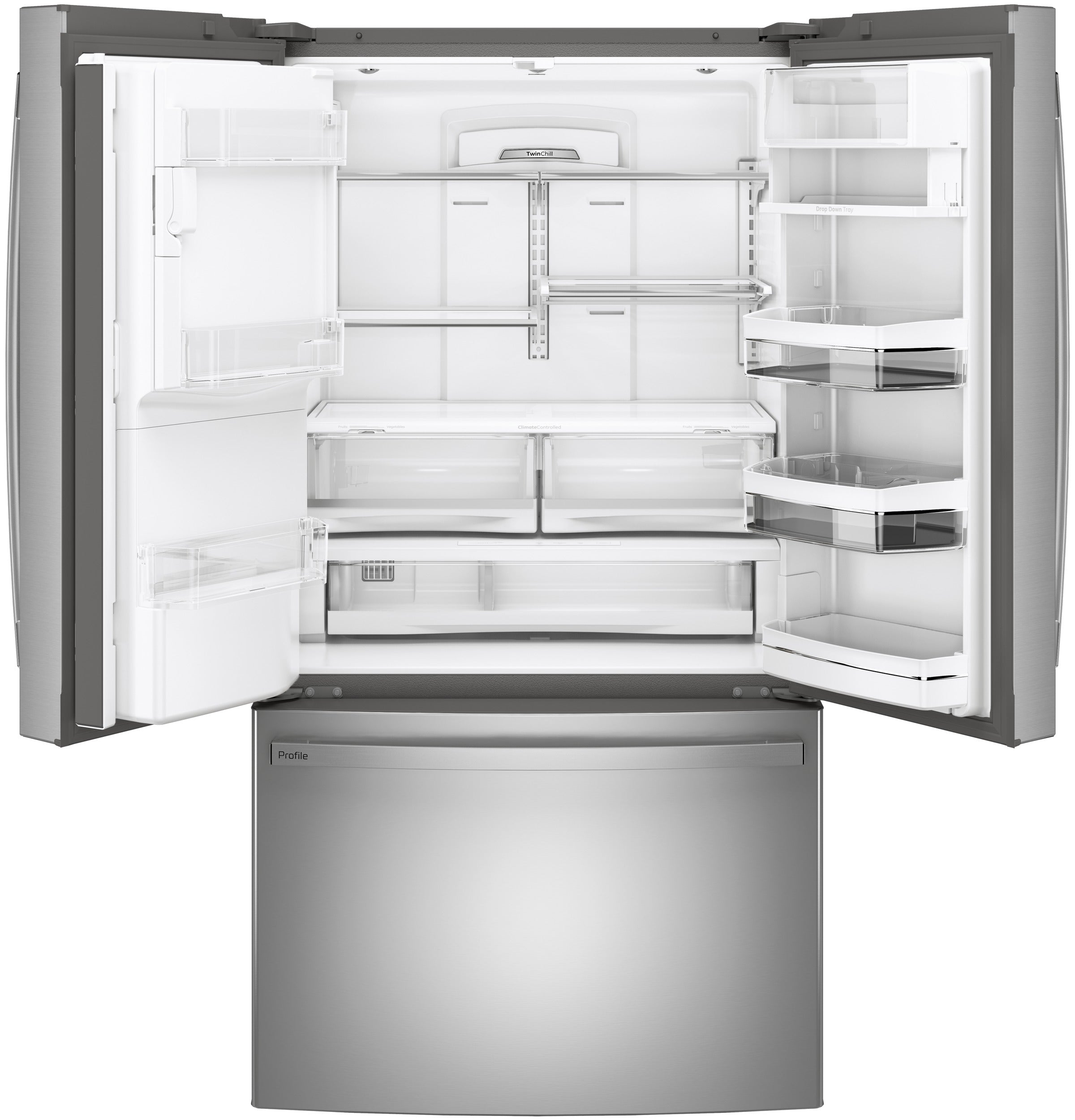 GE Profile Series 22.1 Cu. Ft. Counter-Depth French-Door Refrigerator| PYE22KYNFS