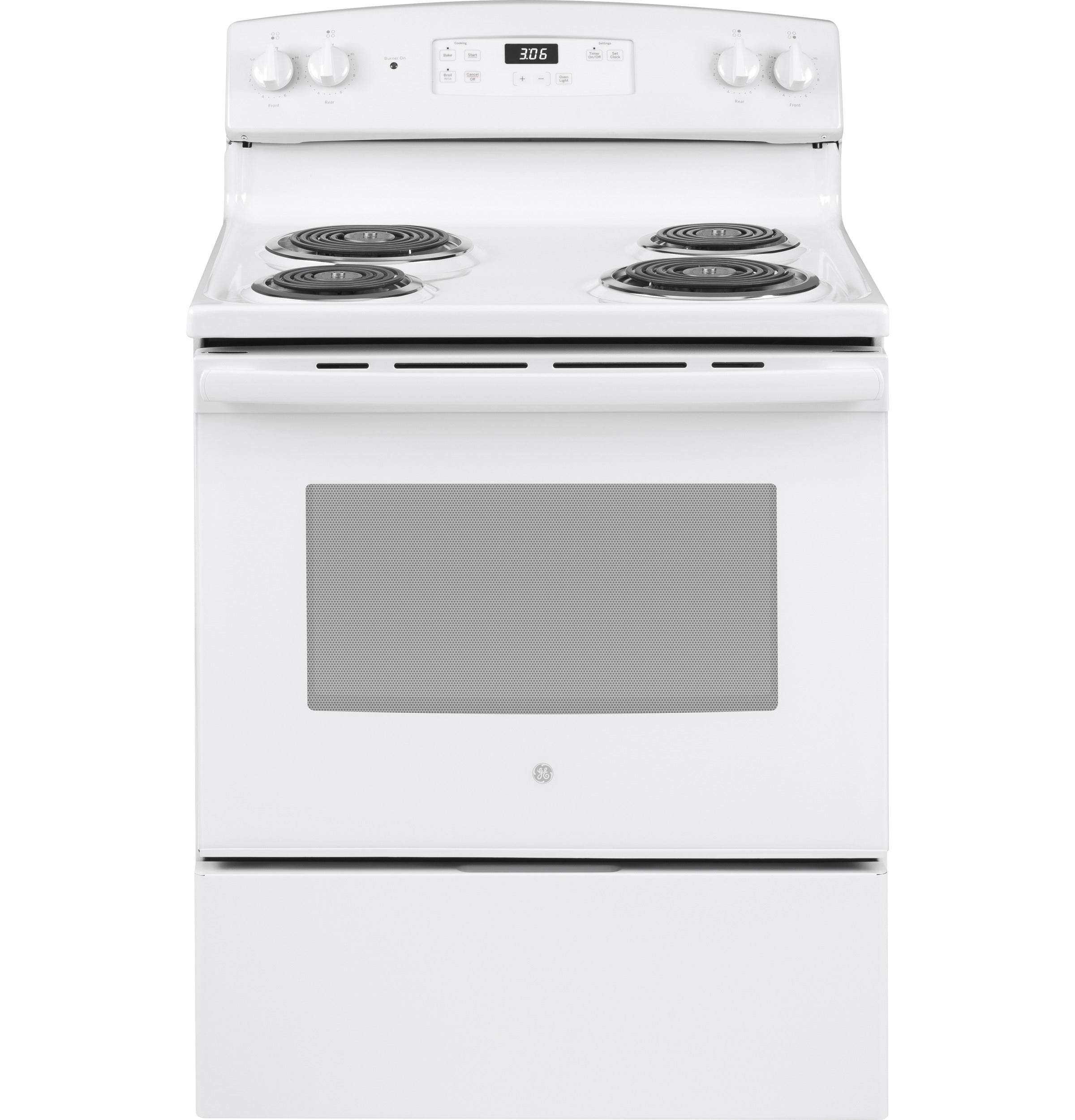GE 30" Free-Standing Electric Range with Board | JBS360DMWW