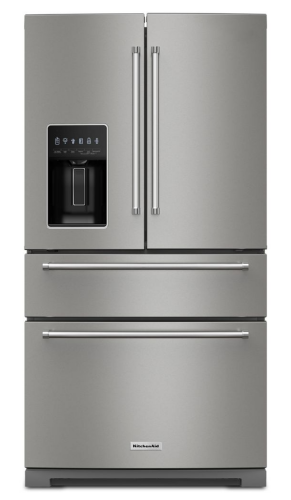 Kitchen Aid 26.2 Cu. Ft. Multi-Door French Door Refrigerator with Platinum Interior | KRMF536RPS