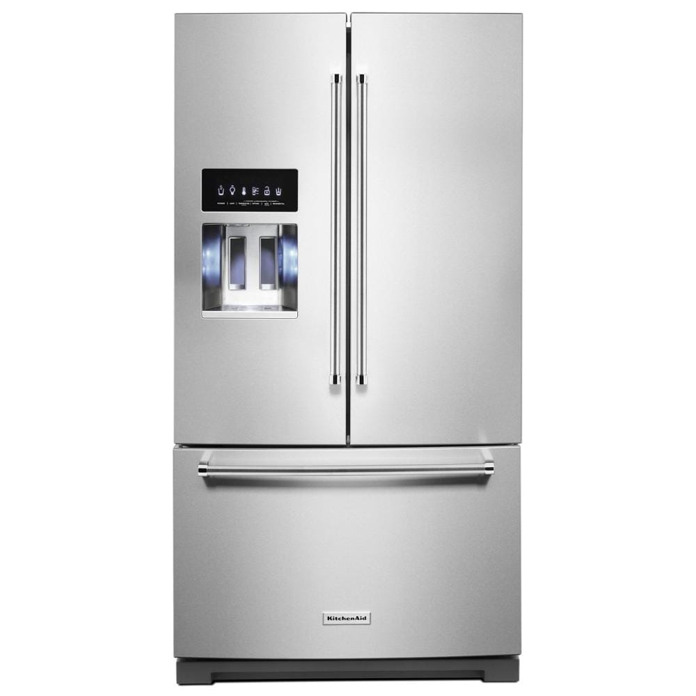 Kitchen Aid 26.8 Cu. Ft. Standard-Depth French Door Refrigerator | KRFF577KPS