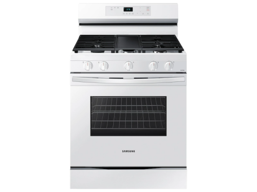 Samsung 6.0 cu. Ft. Smart Freestanding Gas Range with Integrated Griddle | NX60A6111SW