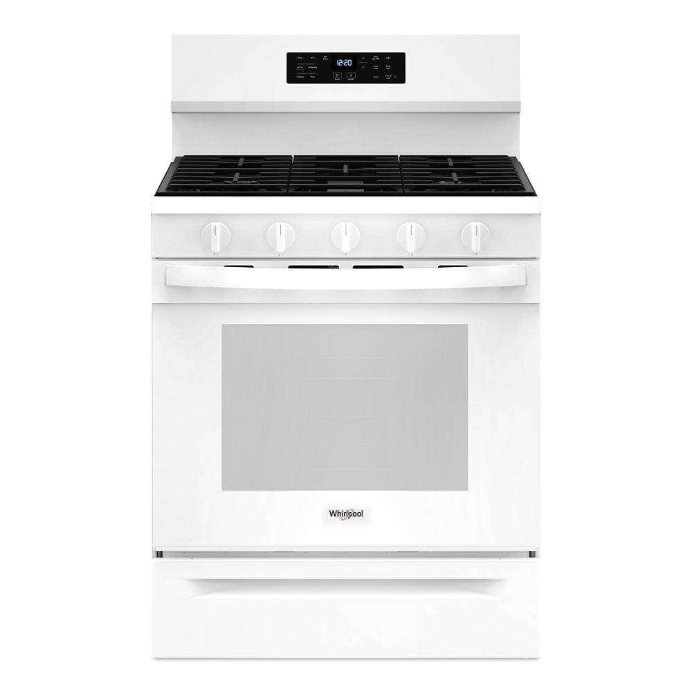 Whirlpool Gas Range with Air Cooking Technology, No Preheat Air Fry and Air Baking and Self Clean | WFGS5030RW