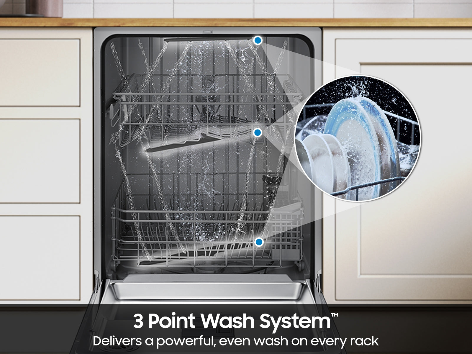 Samsung AutoRelease 51dBA Fingerprint Resistant Dishwasher with 3rd Rack | DW80CG4051SR