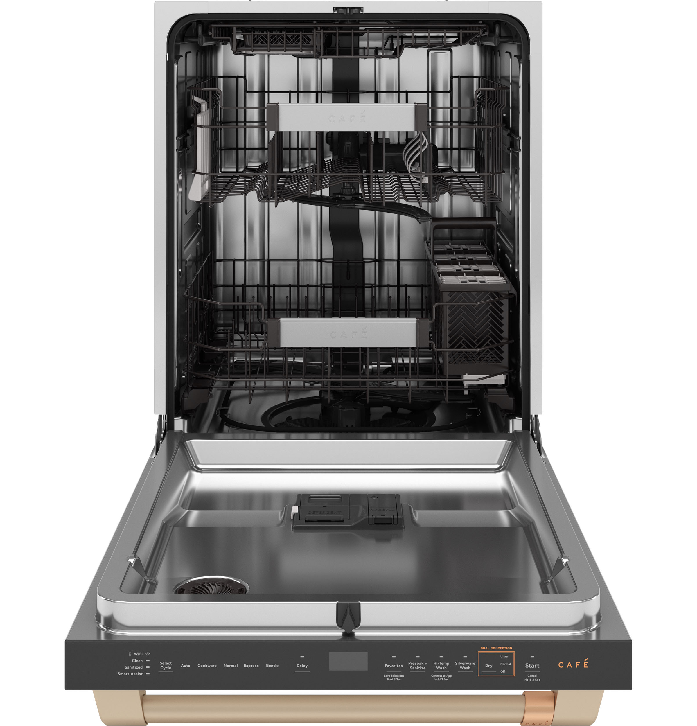 CAFÉ Stainless Interior Smart Dishwasher with Ultra Wash Top Rack and Dual Convection Ultra Dry, 44 dBA | CDT858P3VD1